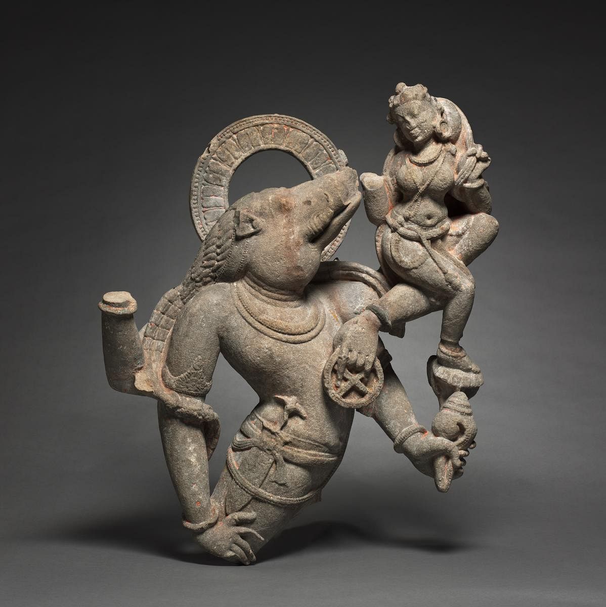 Varaha, (Boar) Incarnation of Vishnu, Central India, c 8th-9th century, Sandstone. (Pic courtesy: The Cleveland Museum Of Art)