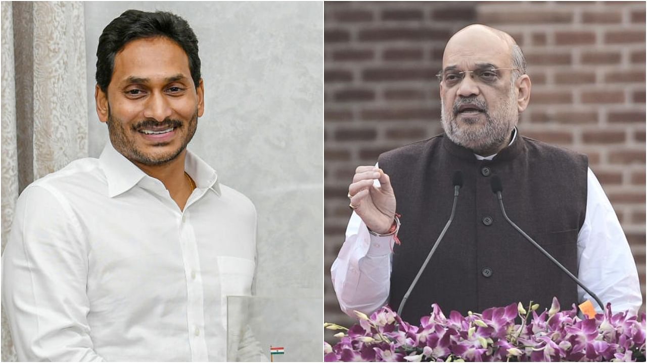 Andhra Pradesh CM  YS Jagan Mohan Reddy(L) and Union Home Minister Amit Shah. Credit: PTI File Photo