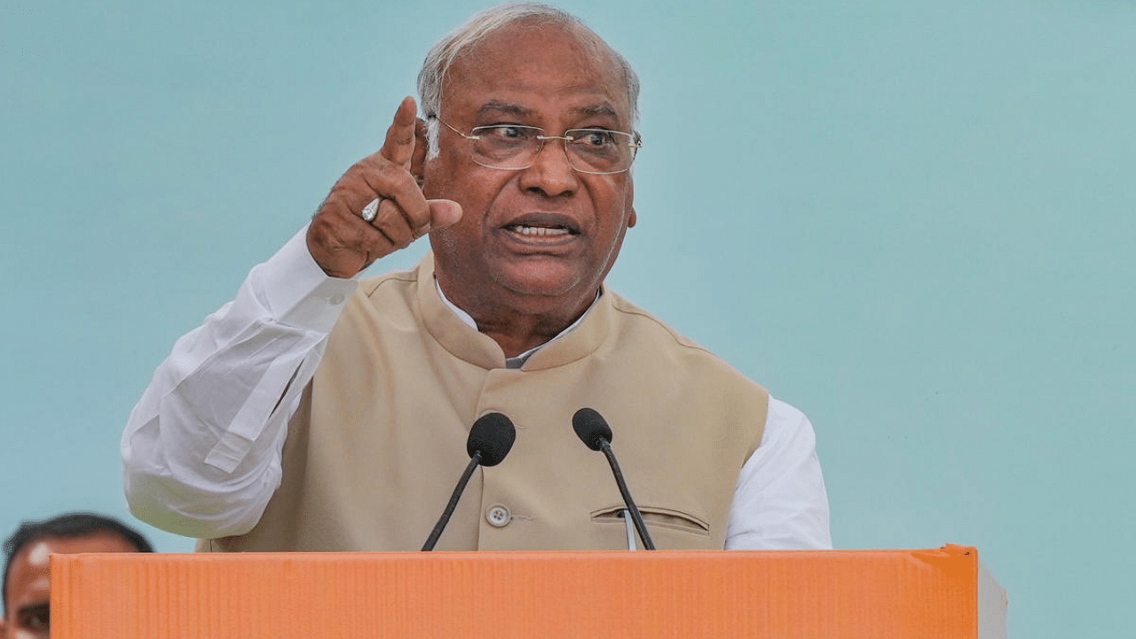 Congess President Mallikarjun Kharge. Credit: PTI Photo