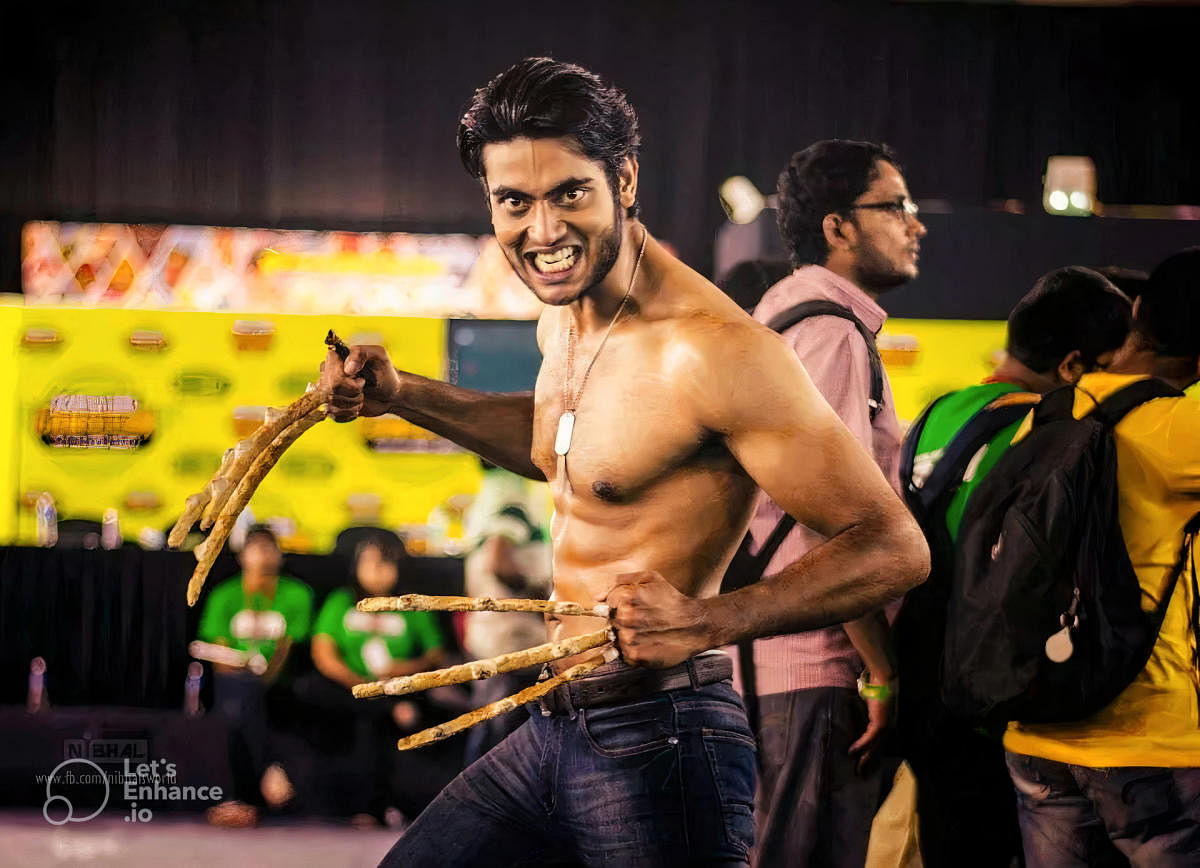 Nabil Khan as Wolverine at Comic Con in 2014. Last month, he hosted a costume and set building workshop.