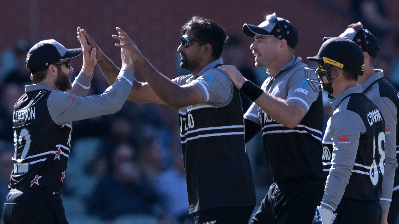 New Zealand, led by Kane Williamson, began their campaign in the T20 showpiece with a dominating 89-run win over Australia. Credit: AFP File Photo