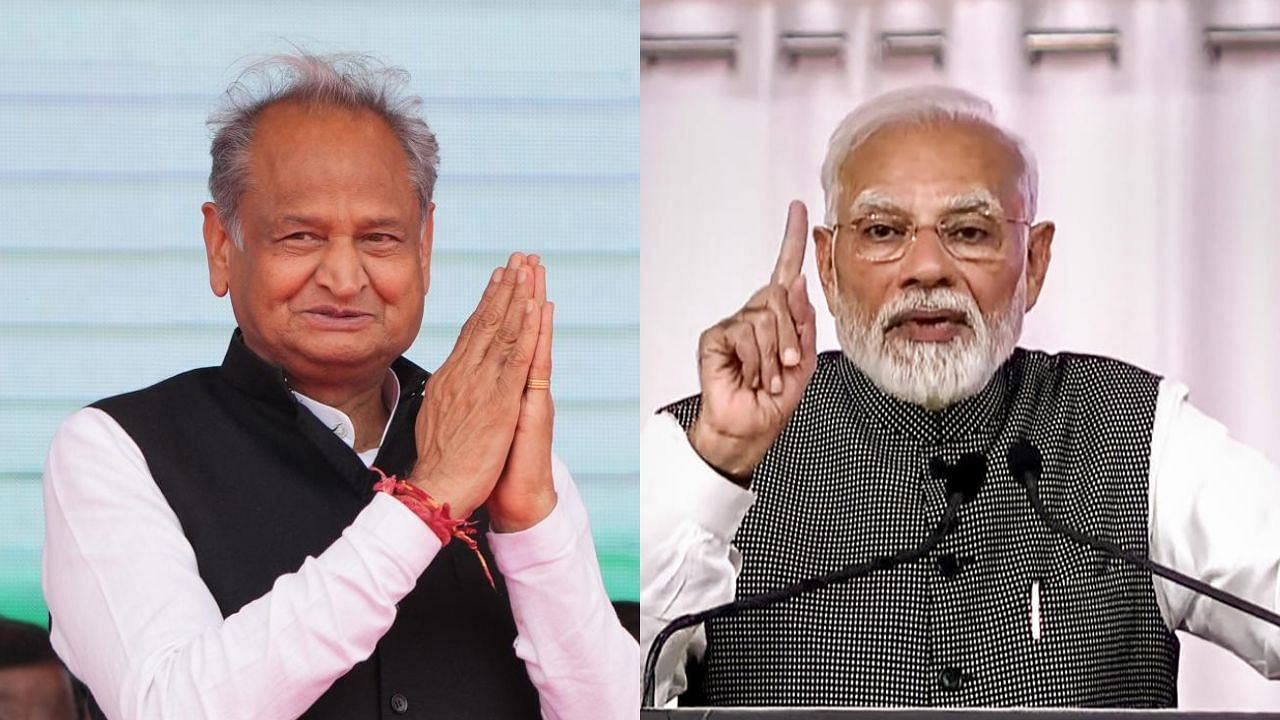 Prime Minister Narendra Modi and Rajasthan CM Ashok Gehlot. Credit: PTI File Photos