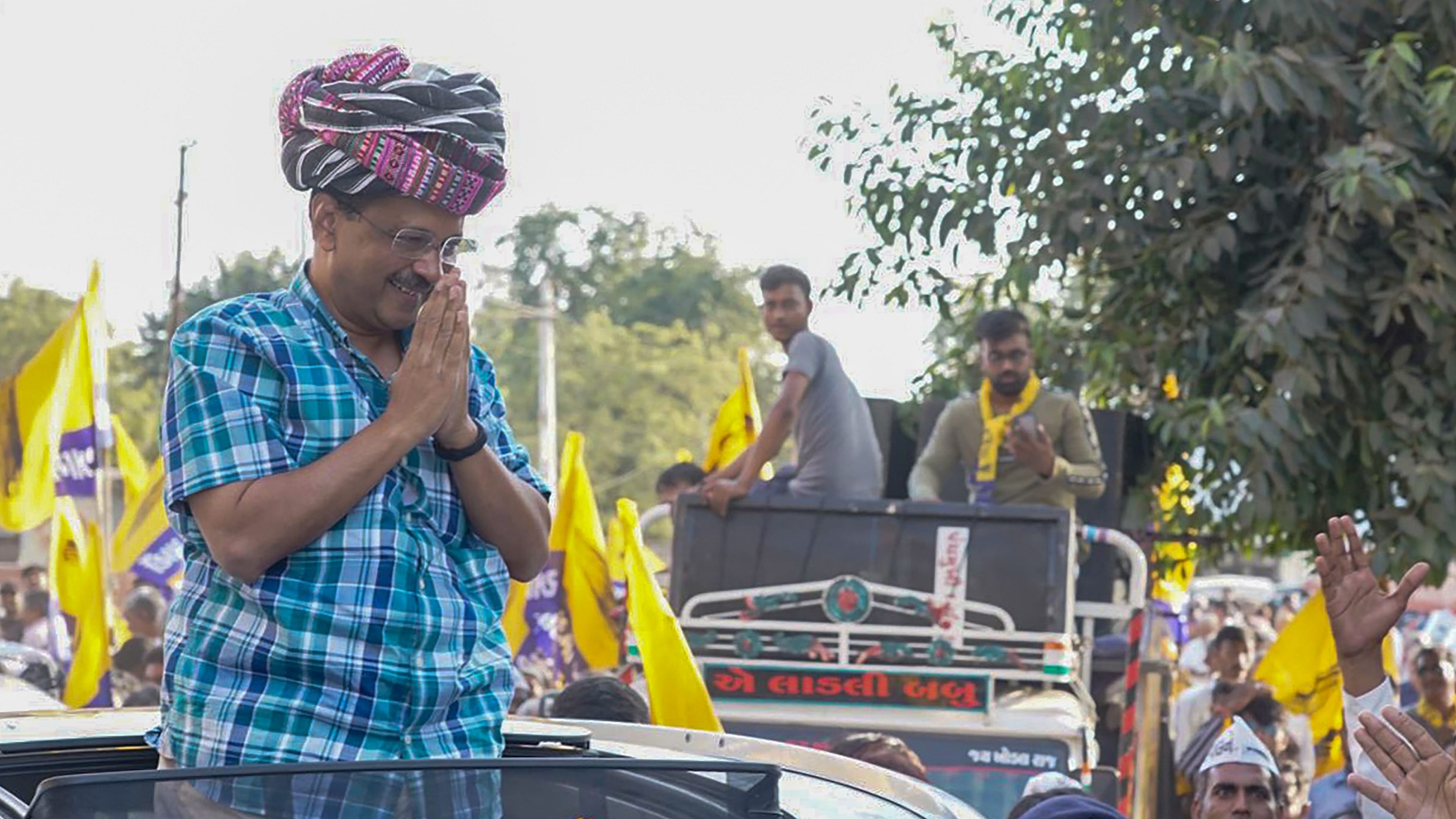 Kejriwal claimed voting for the Congress was futile as its legislators would later defect to the BJP. Credit: PTI Photo