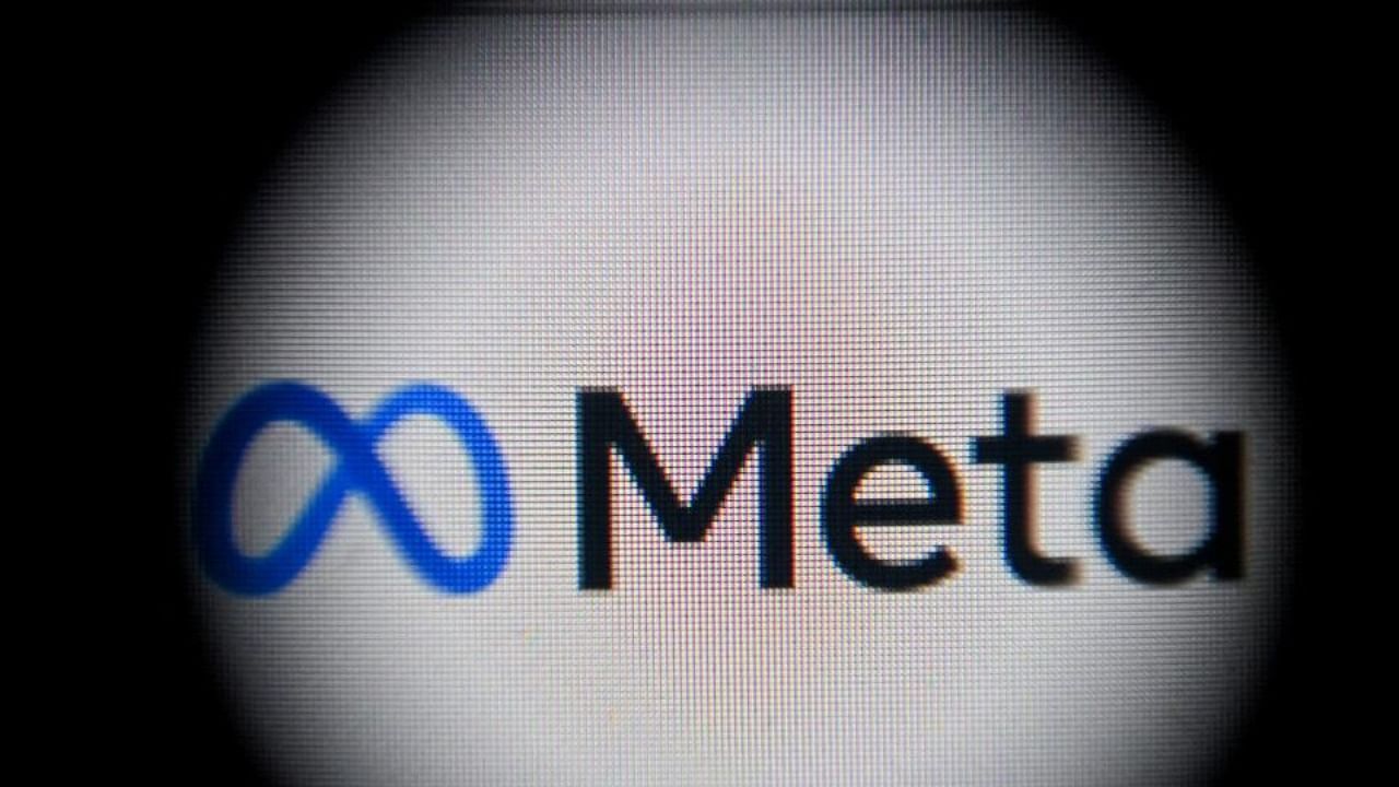 The Meta logo on a laptop screen. Credit: AFP File photo