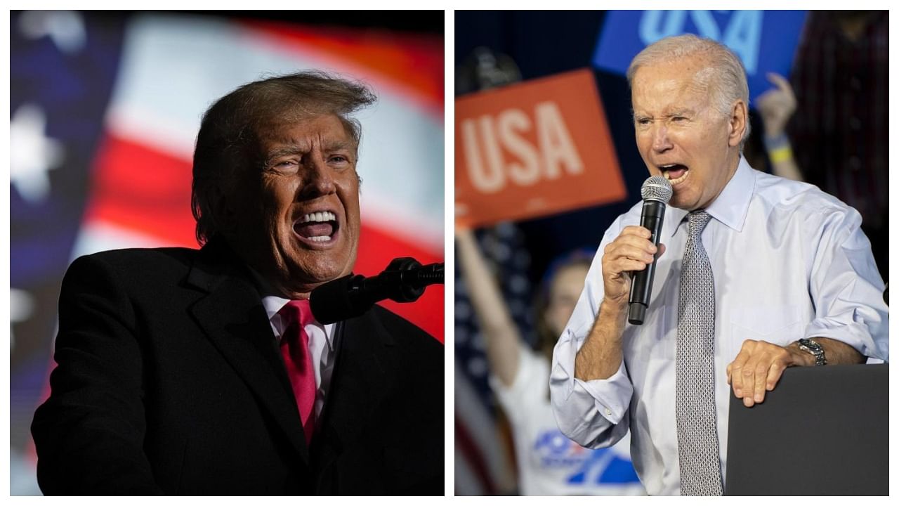 Donald Trump (left) and Joe Biden (right). Credit: AFP Photos