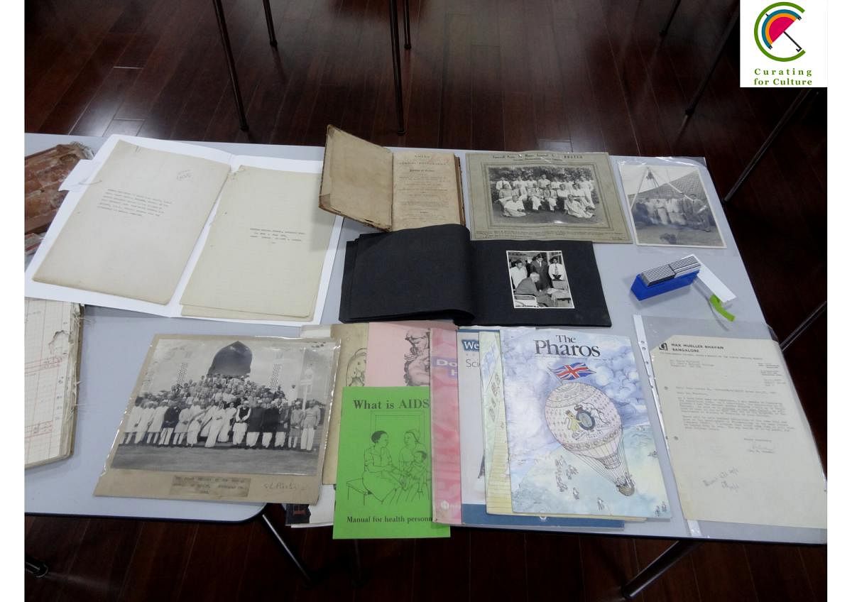 Koramangala resident Radhika Hegde presented these archival objects at a recent workshop by Curating for Culture. (Pic source: Ishita Shah)