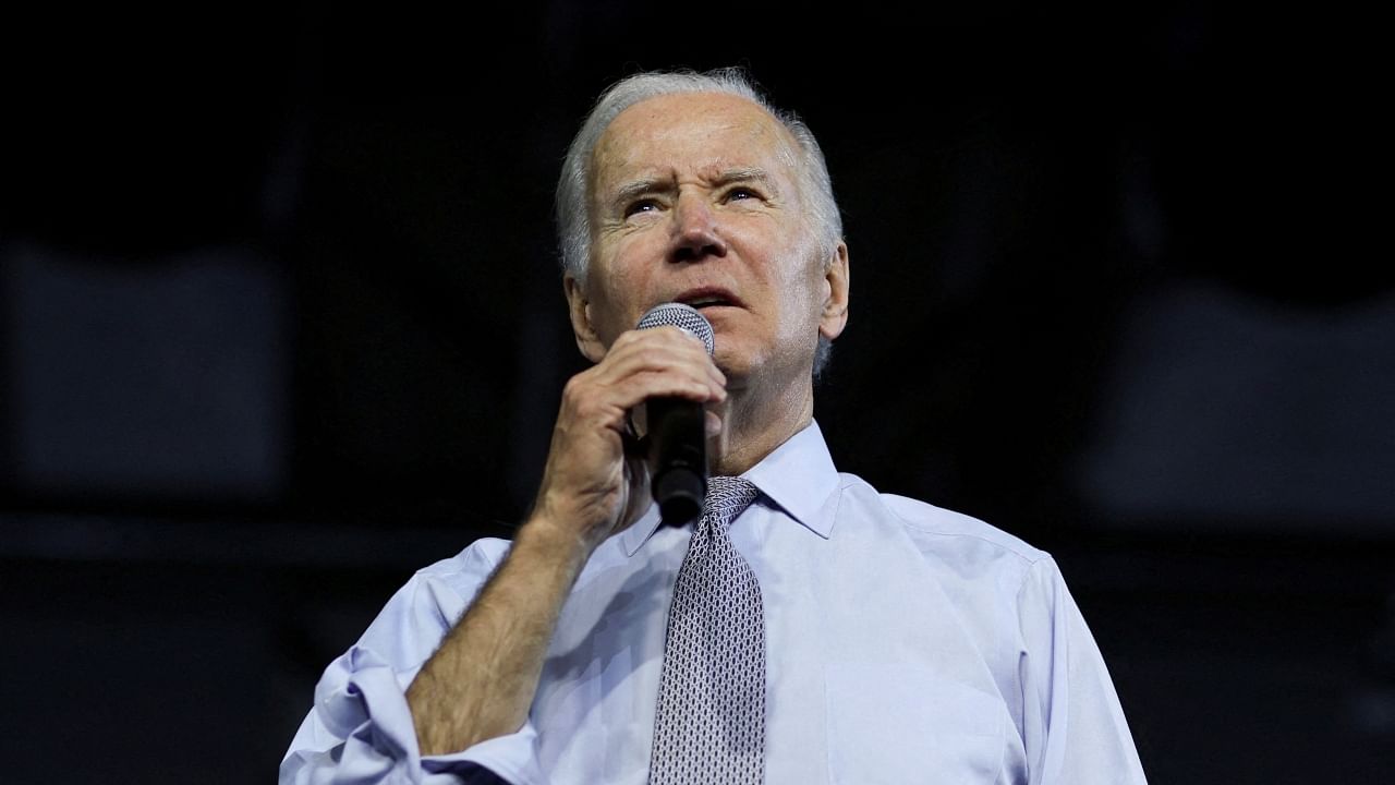 Biden, in his first two years, pushed through sweeping bills to address the coronavirus pandemic, rebuild the nation's infrastructure, address climate change and boost the nation's competitiveness over China. Credit: Reuters File Photo