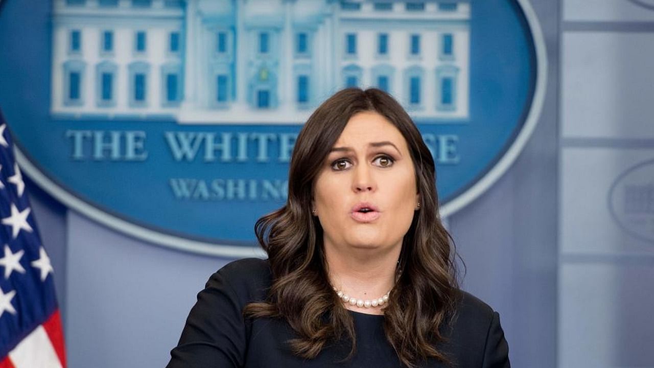 Arkansas governor Sarah Sanders. Credit: AFP Photo