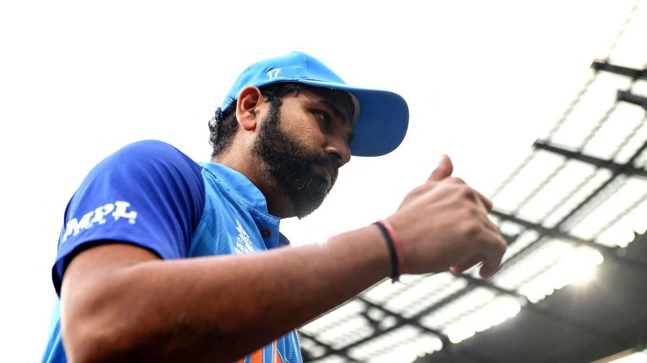 Rohit Sharma at the ICC men's Twenty20 World Cup 2022. Credit: AFP Photo