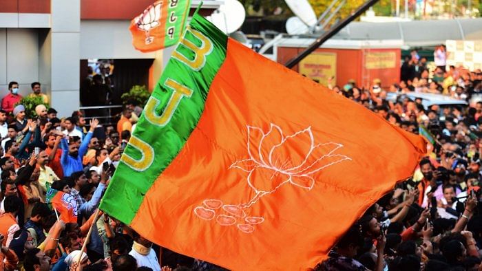 The BJP flag. Credit: AFP File Photo