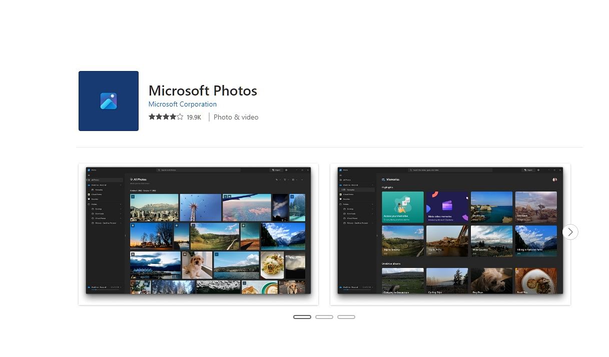 Microsoft Photos app (screengrab)