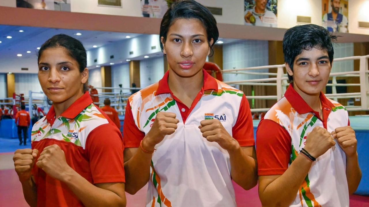 Members of the Indian team for the Asian Boxing Championship 2022. Credit: PTI Photo