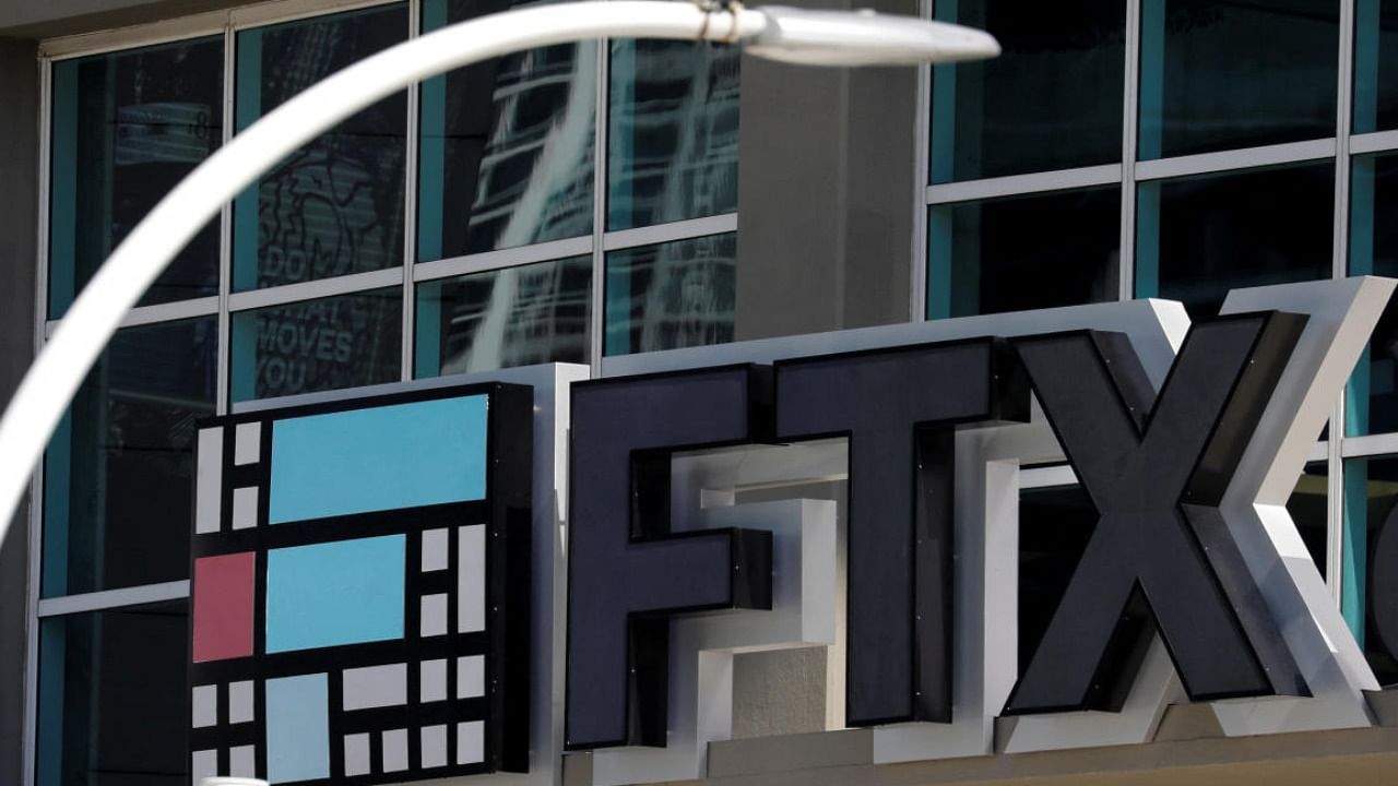 The logo of FTX is seen at the entrance of the FTX Arena in Miami, Florida. Photo Credit: Reuters