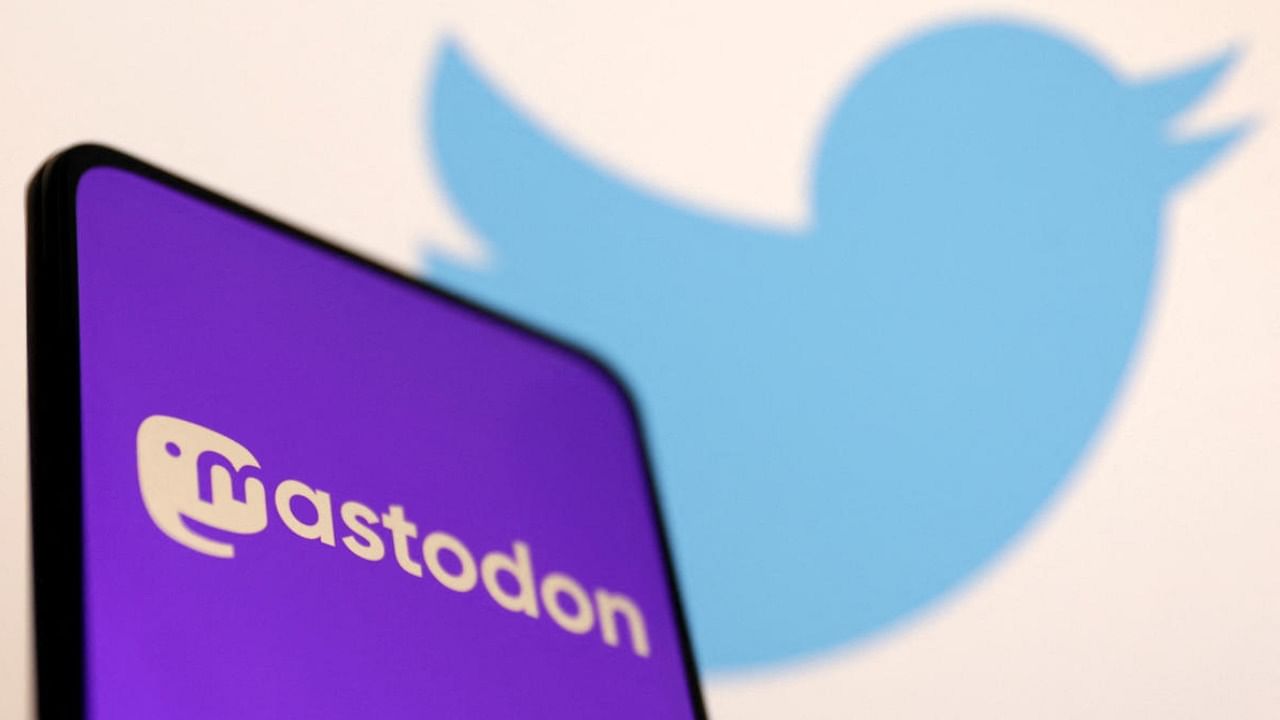 The logos of Twitter and Mastodon platform. Photo Credit: Reuters Photo