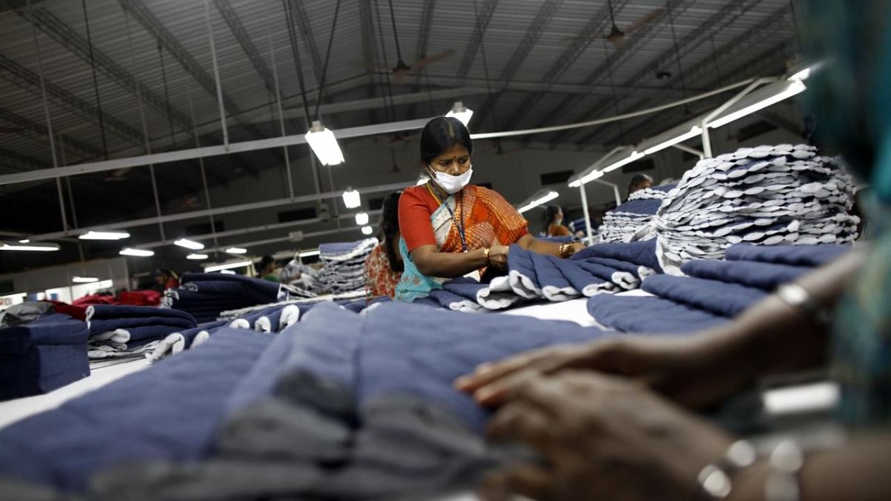 In India, manufacturing represents 16% of the total national output. Credit: Reuters File Photo