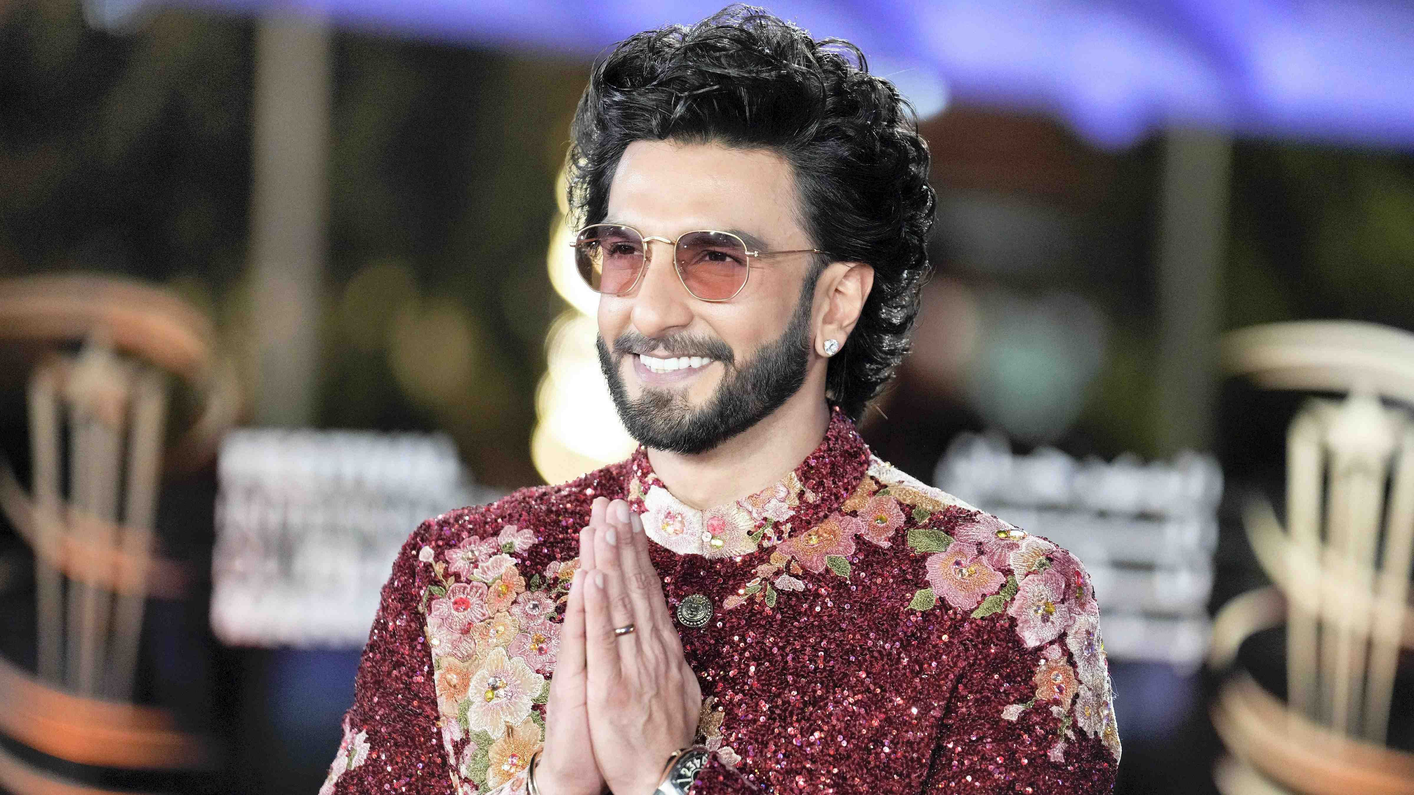 Ranveer Singh attends the opening ceremony of the 19th Marrakech International Film Festival. Credit: AP/PTI Photo
