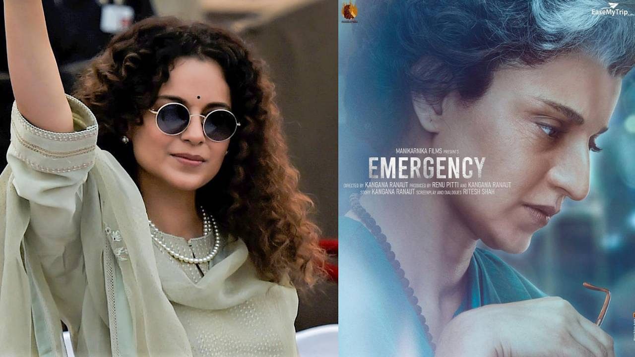 Kangana Ranaut, First look poster of 'Emergency'. Credit: PTI Photo, Instagram/@kanganaranaut