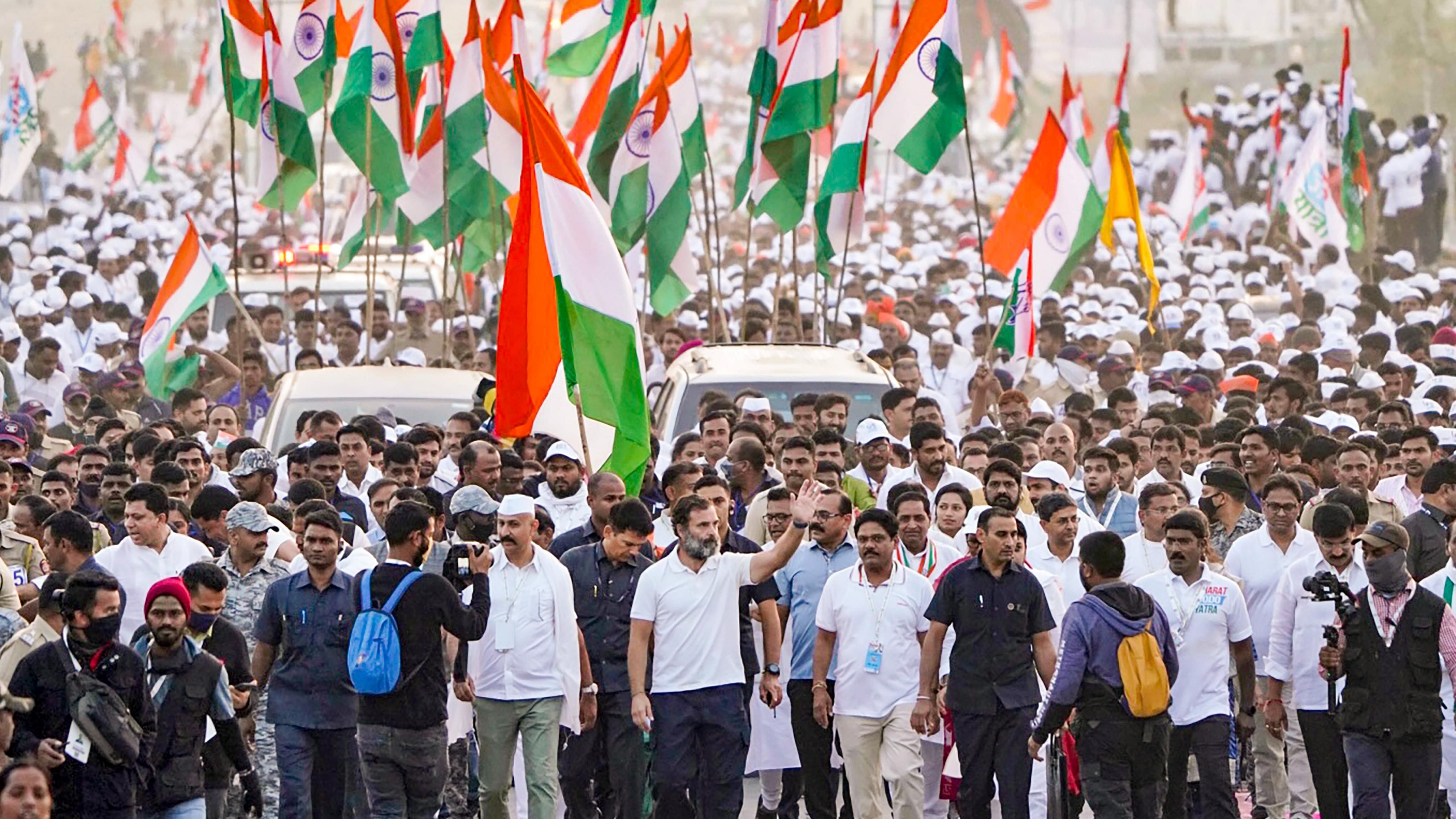In a first for the top Congress leader after the Kanyakumari to Kashmir Bharat Jodo Yatra started on September 7, Rahul will travel to Saurashtra where the party is on a stronger wicket. Credit: PTI Photo
