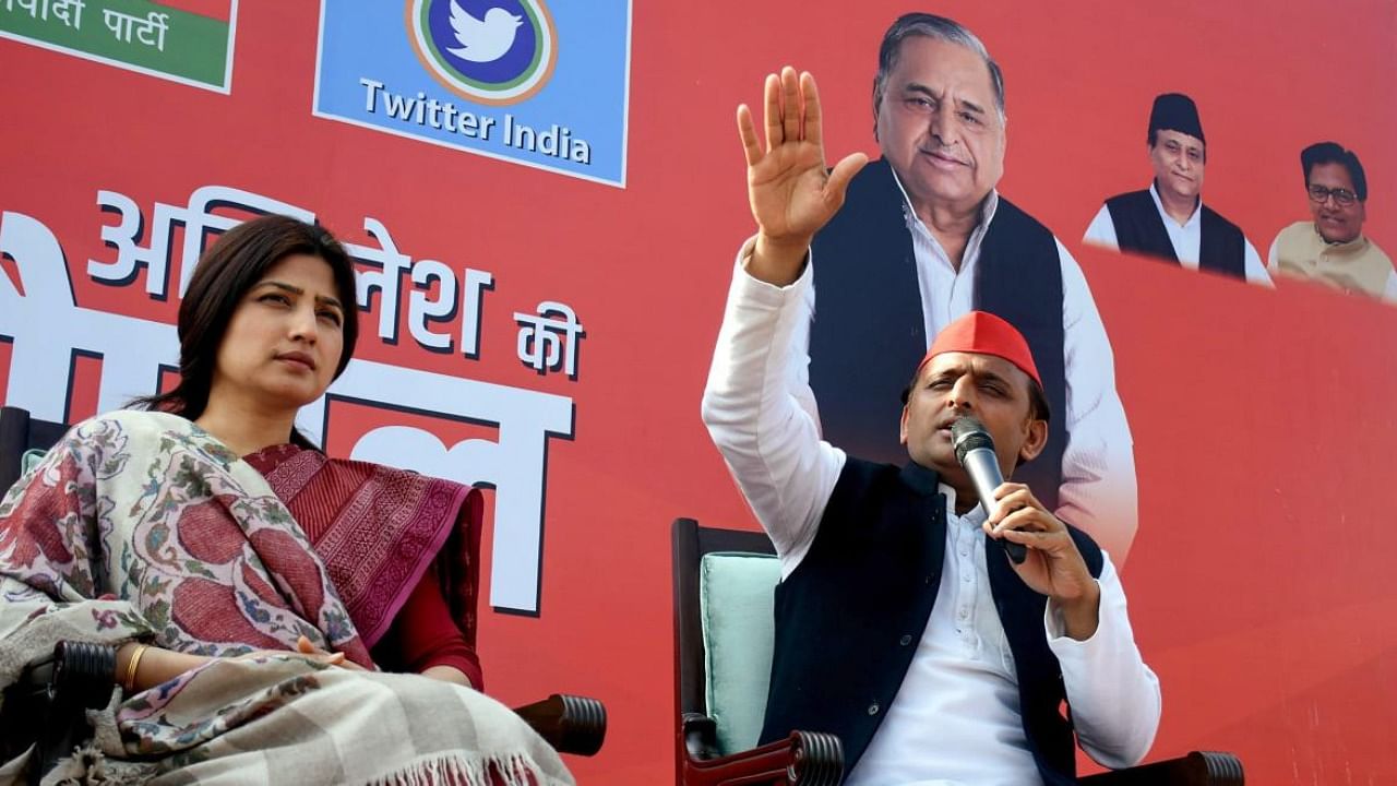 Samajwadi party hopes to unite party acdres by choosing Dimple Yadav for the Mainpuri seat. Photo Credit: PTI File Photo