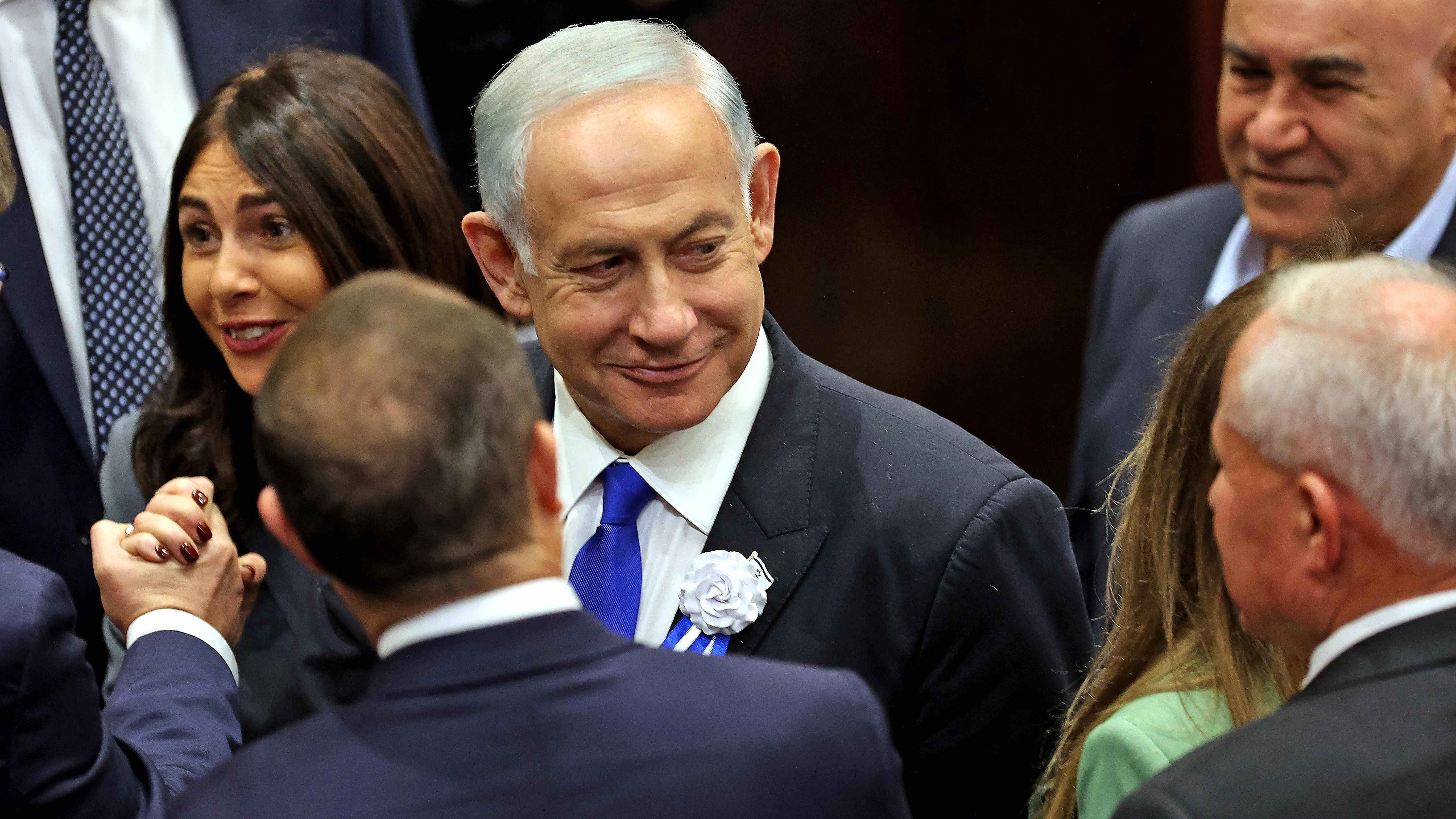 Incoming Israeli PM Netanyahu attends swearing in ceremony of the new government. Credit: AFP Photo