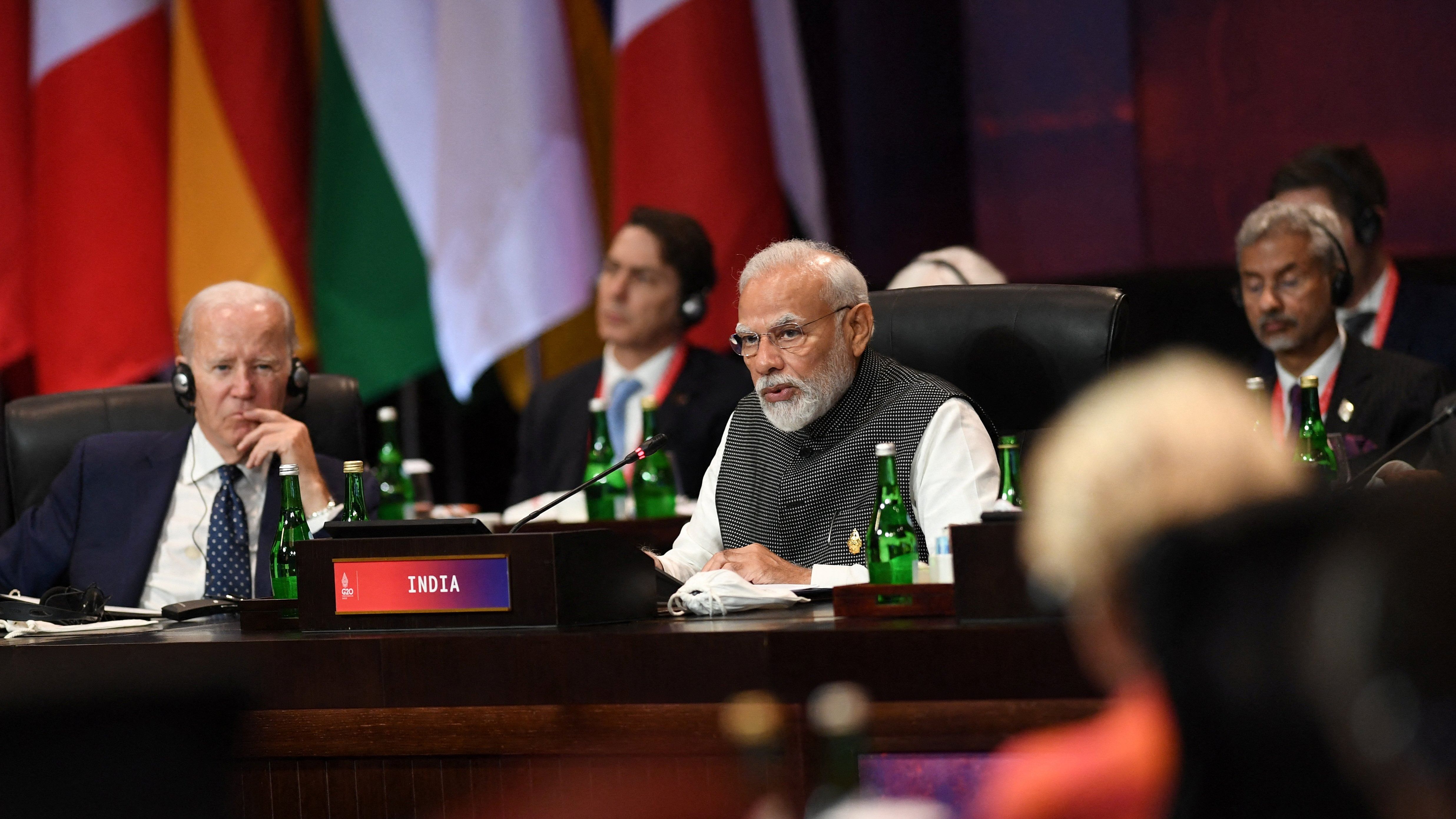 “I have repeatedly said that we have to find a way to return to the path of ceasefire and diplomacy in Ukraine,” Modi said at the first session of the 17th G20 summit being hosted by Indonesian President Joko Widodo. Credit: Reuters Photo
