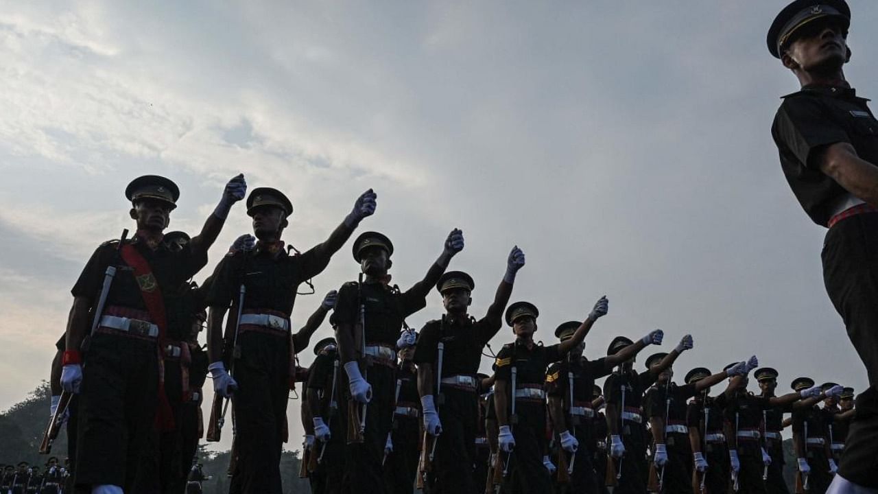 Indian Army cadets march during their graduation ceremony in Chennai. Photo Credit: PTI Photo