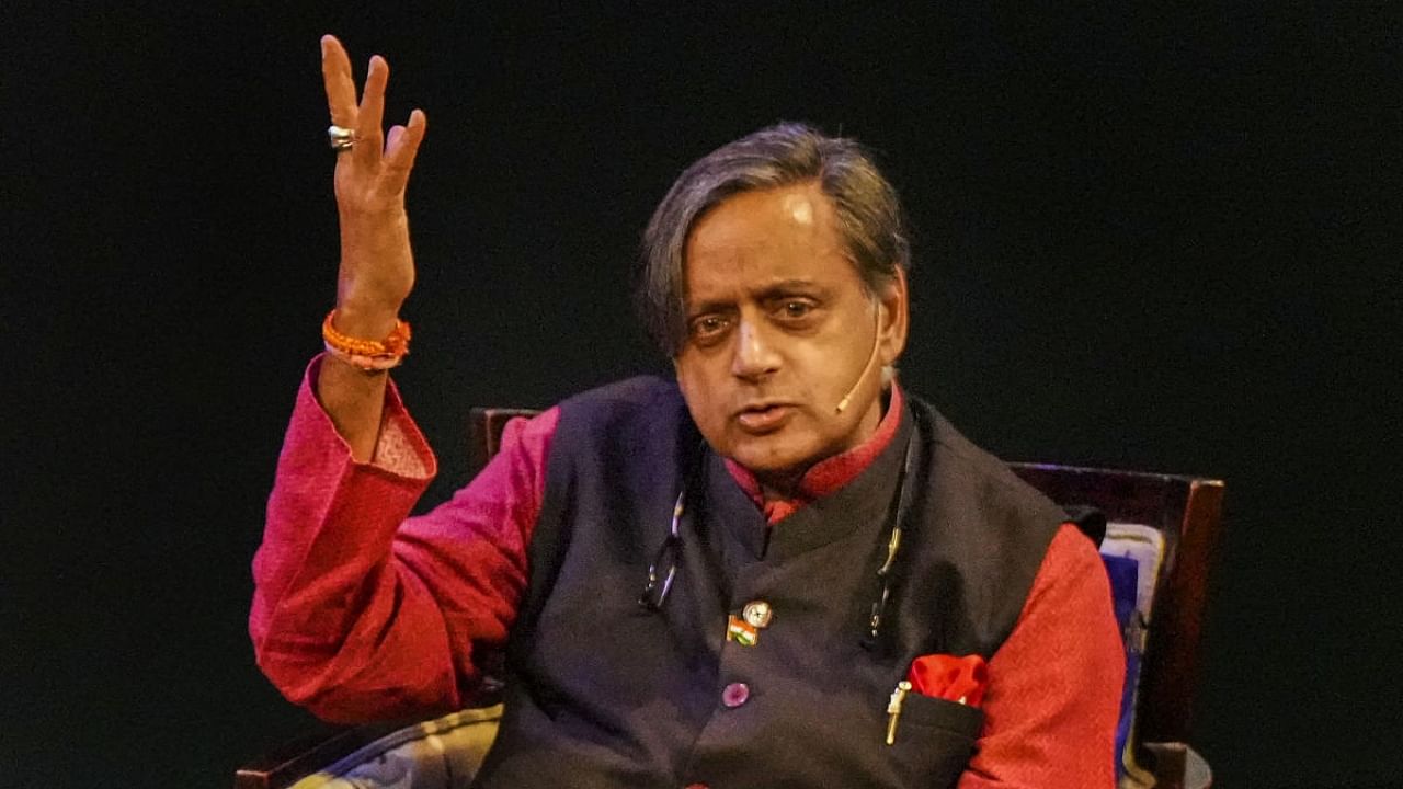 Shashi Tharoor at the TATA literature festival. Credit: PTI Photo