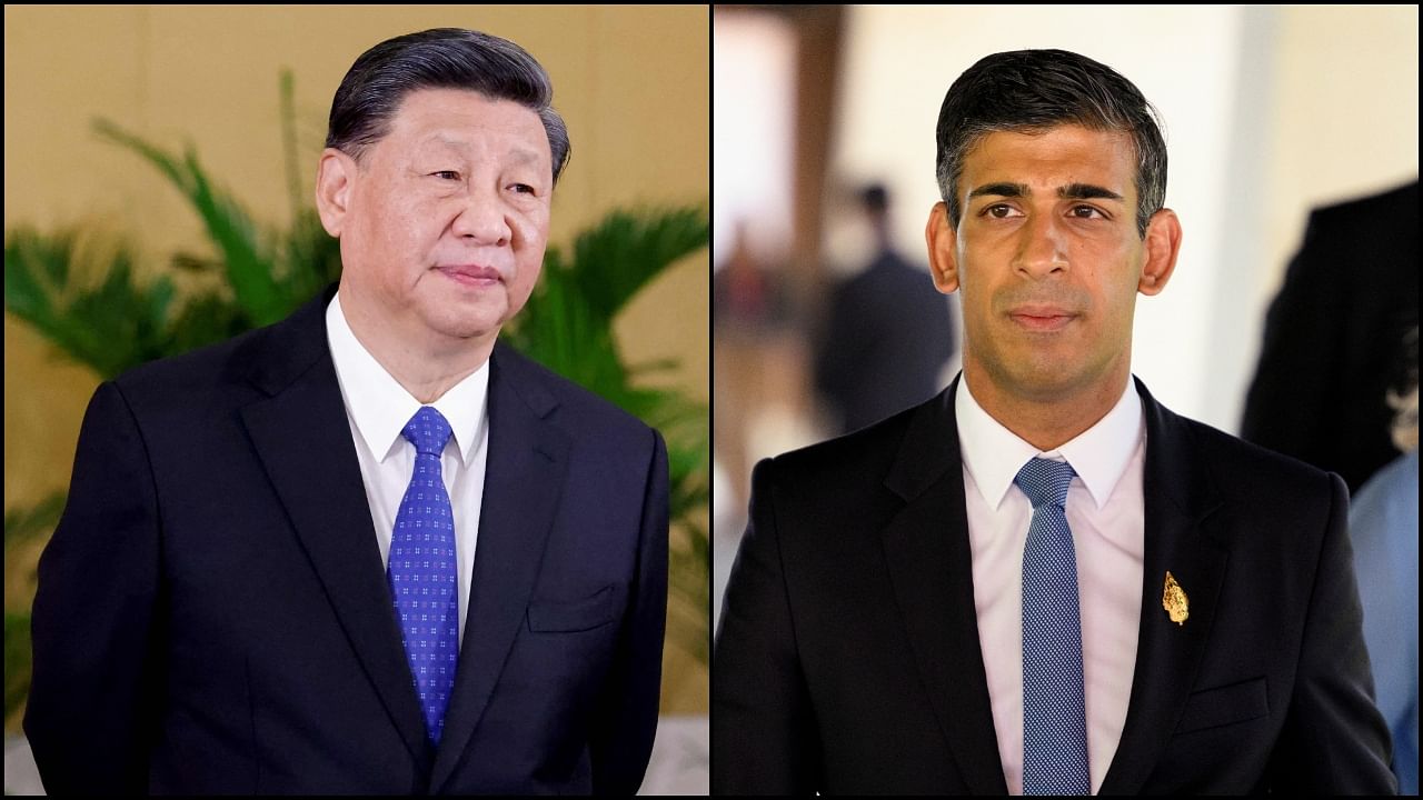 Xi Jinping (L) and Rishi Sunak (R). Credit: AFP, Reuters Photos