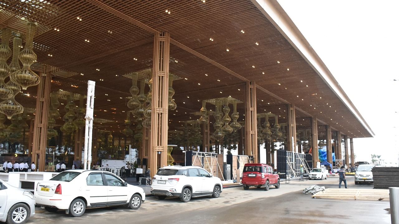 A view of the Terminal 2 in Kempegowda International Airport in Bengaluru. Credit: DH Photo