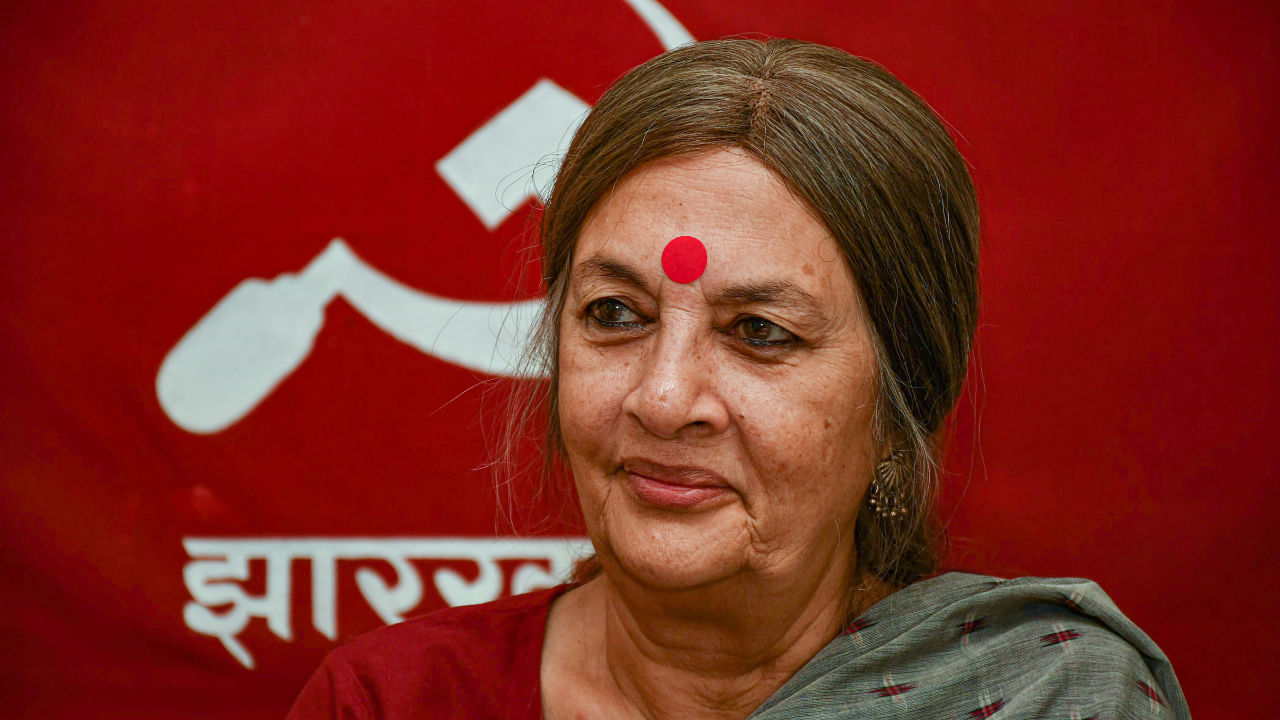 Communist Party of India (Marxist) politburo member Brinda Karat during a press conference in Ranchi. Credit: PTI Photo