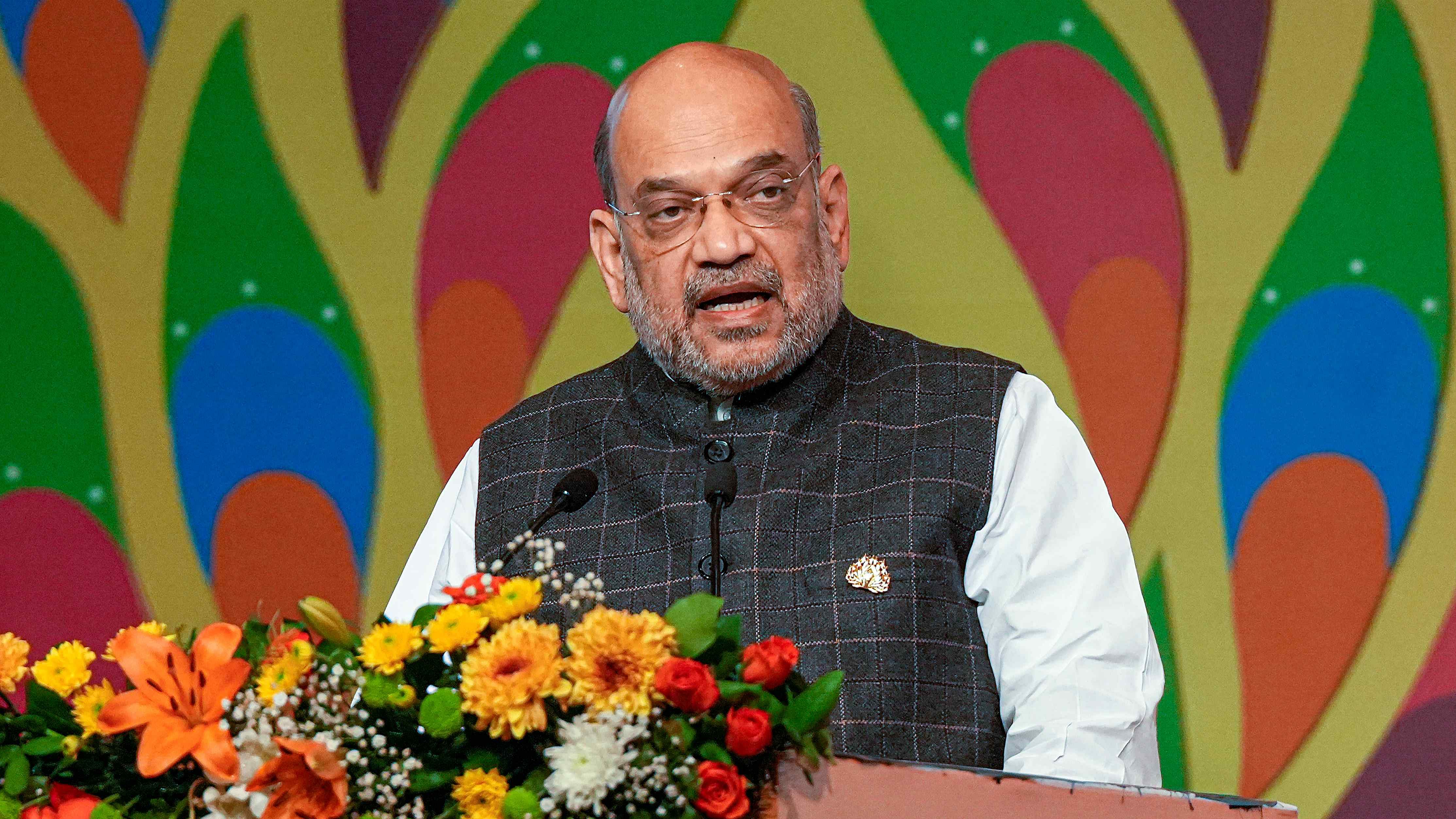 <div class="paragraphs"><p>File Photo: Amit Shah speaks during the third 'No Money for Terror' Ministerial Conference on Counter-Terrorism Financing. </p></div>