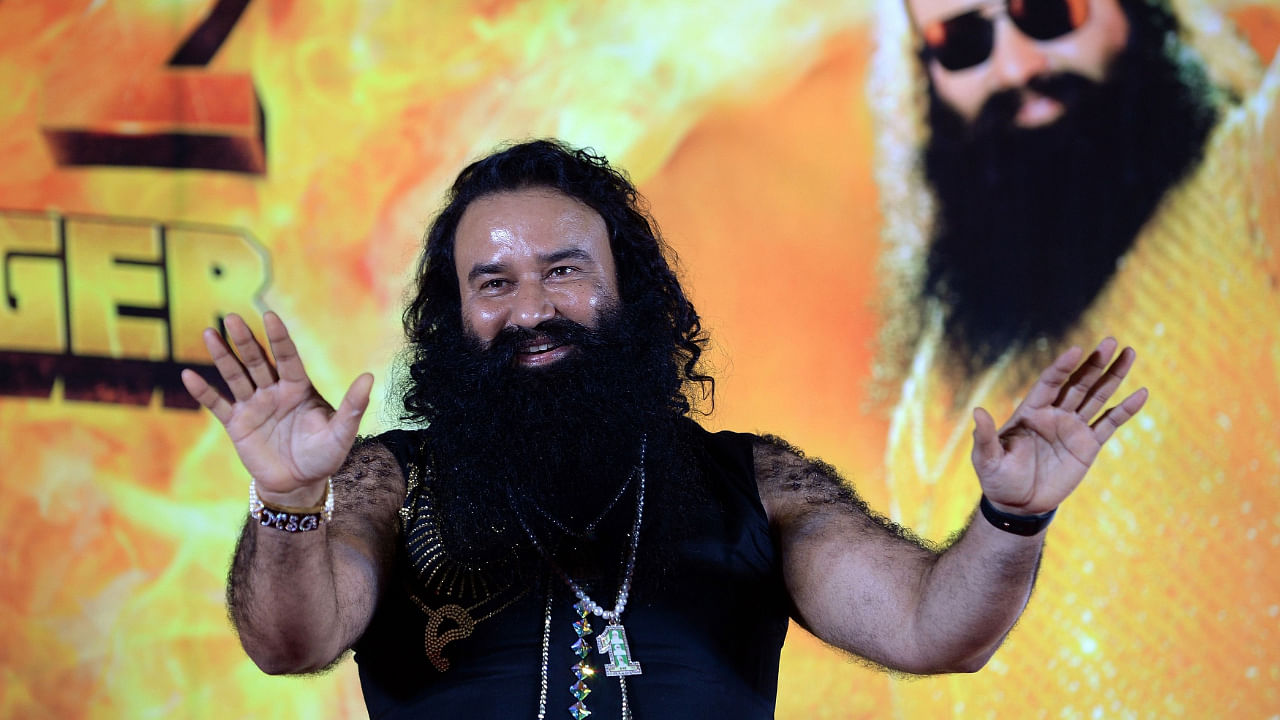 Indian chief of the religious sect Dera Sacha Sauda (DSS) Gurmeet Ram Rahim Singh. Credit: AFP Photo