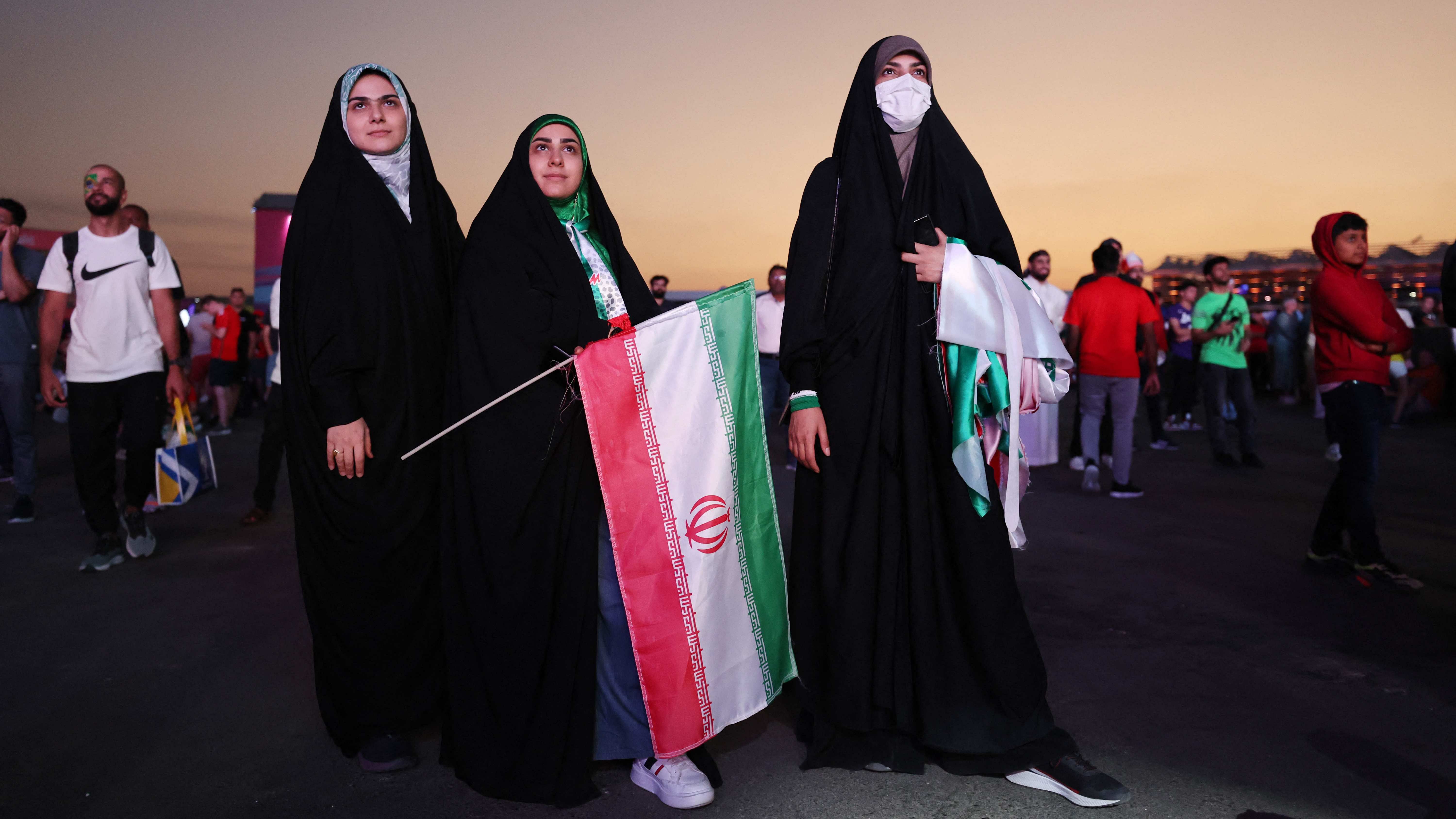 Iran fans watch the match between England and Iran. Credit: Reuters Photo