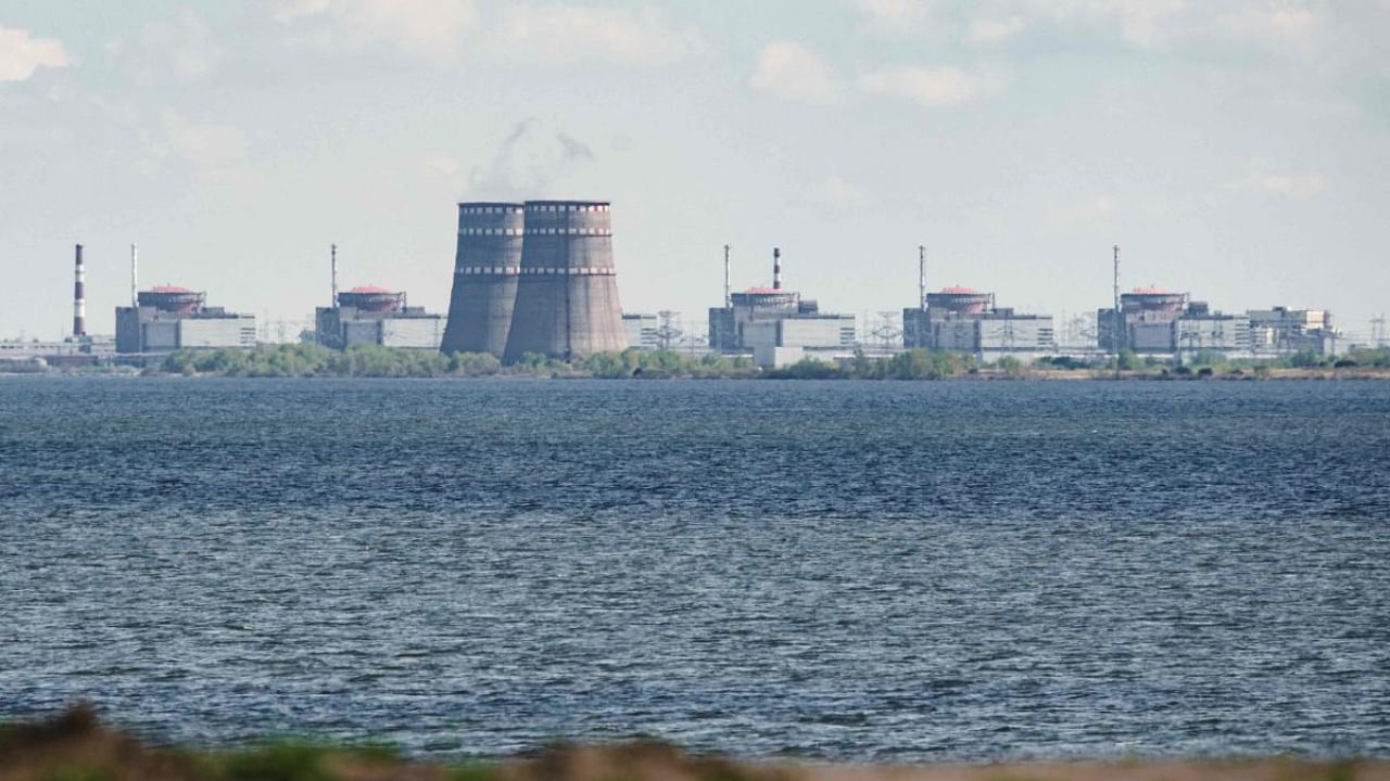 View of the Zaporizhzhia nuclear power plant. Credit: AFP Photo