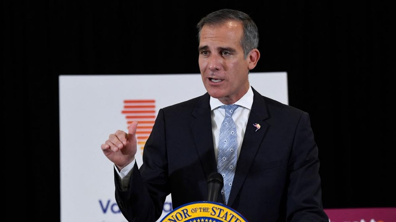 Los Angeles Mayor Eric Garcetti. Credit: AFP Photo