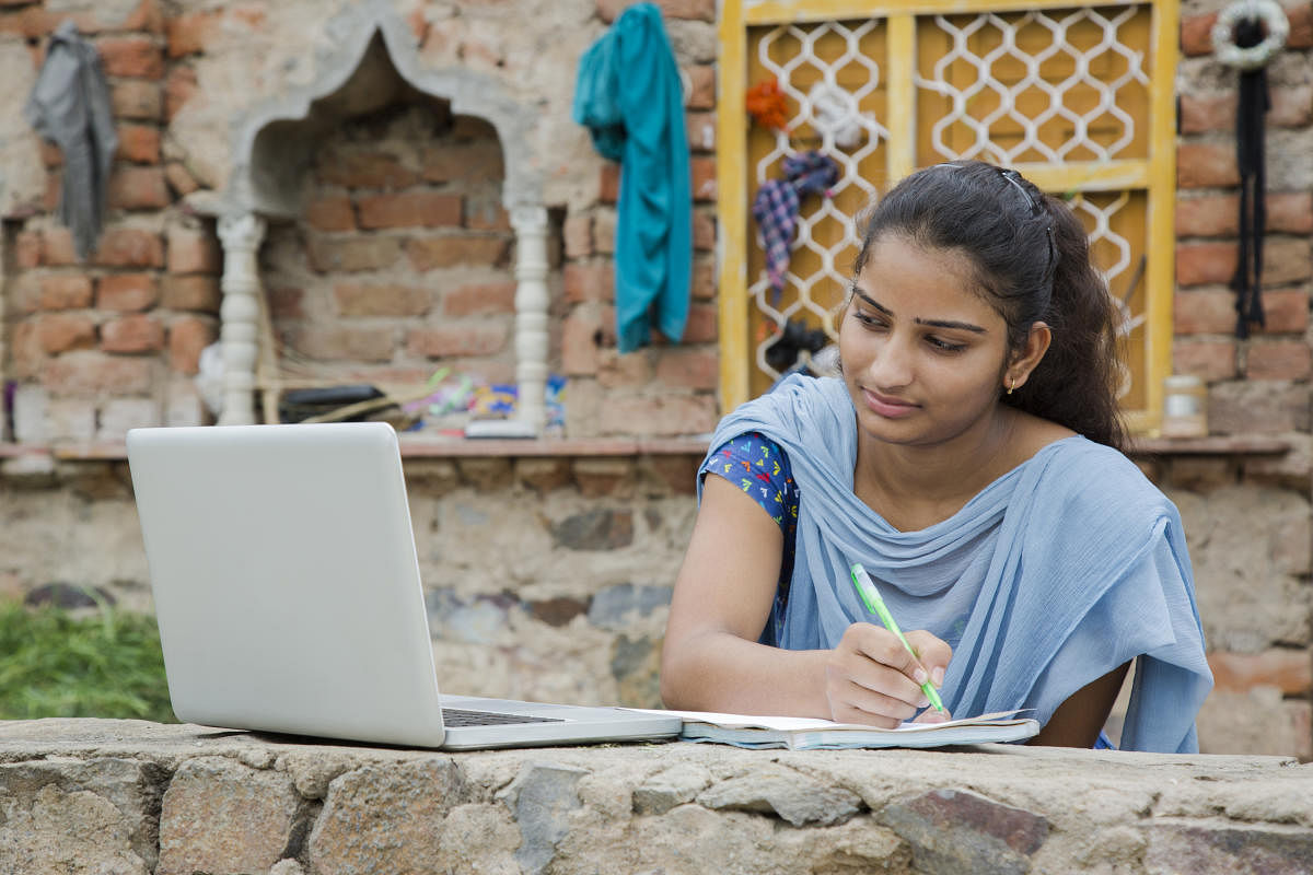 Student studying