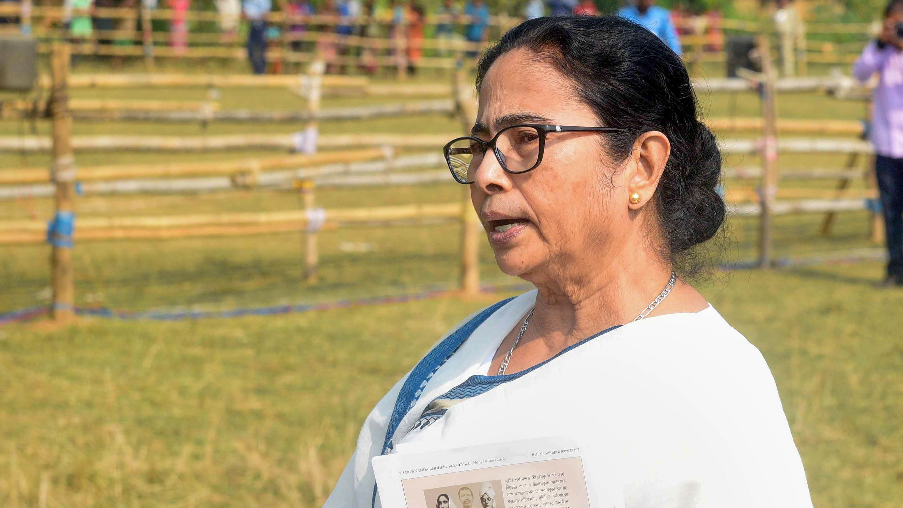 “Ensure your name is there on the voter list, or else, you will be sent to detention camps in the name of NRC. It’s a shame, shame and shame,” Banerjee said. credit: PTI Photo