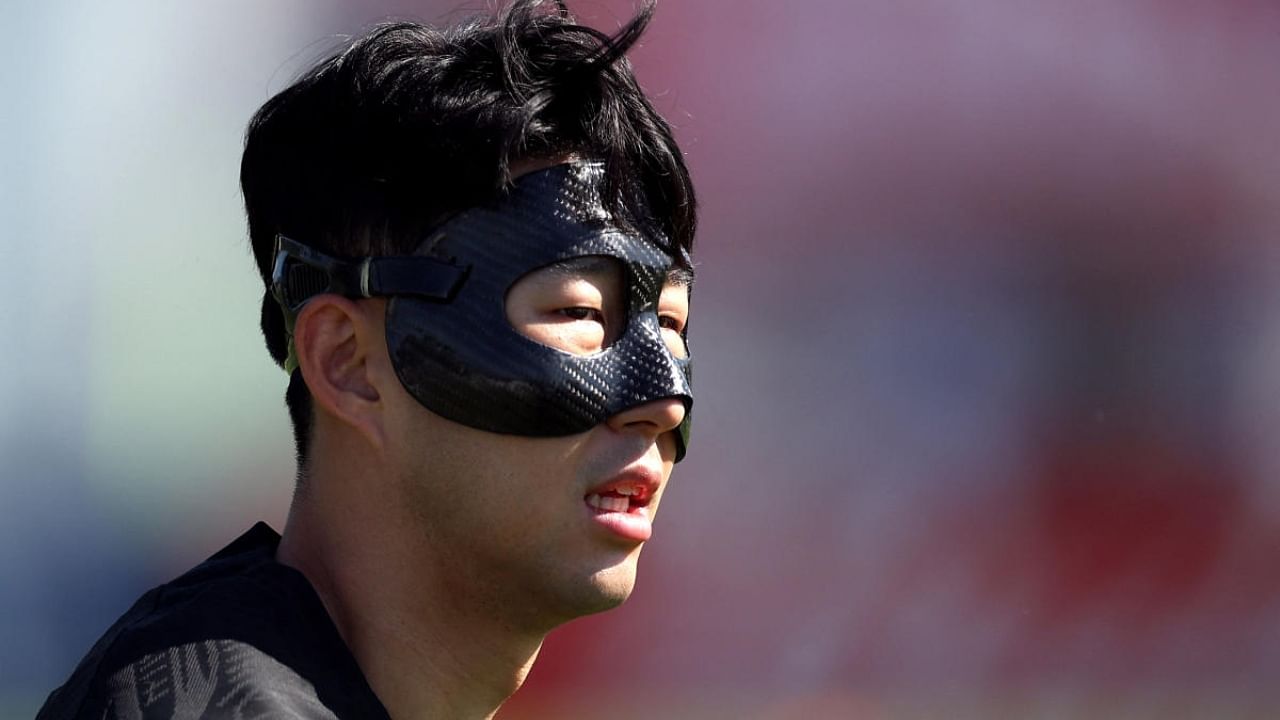 South Korea's Son Heung-min during training. Credit: Reuters Photo