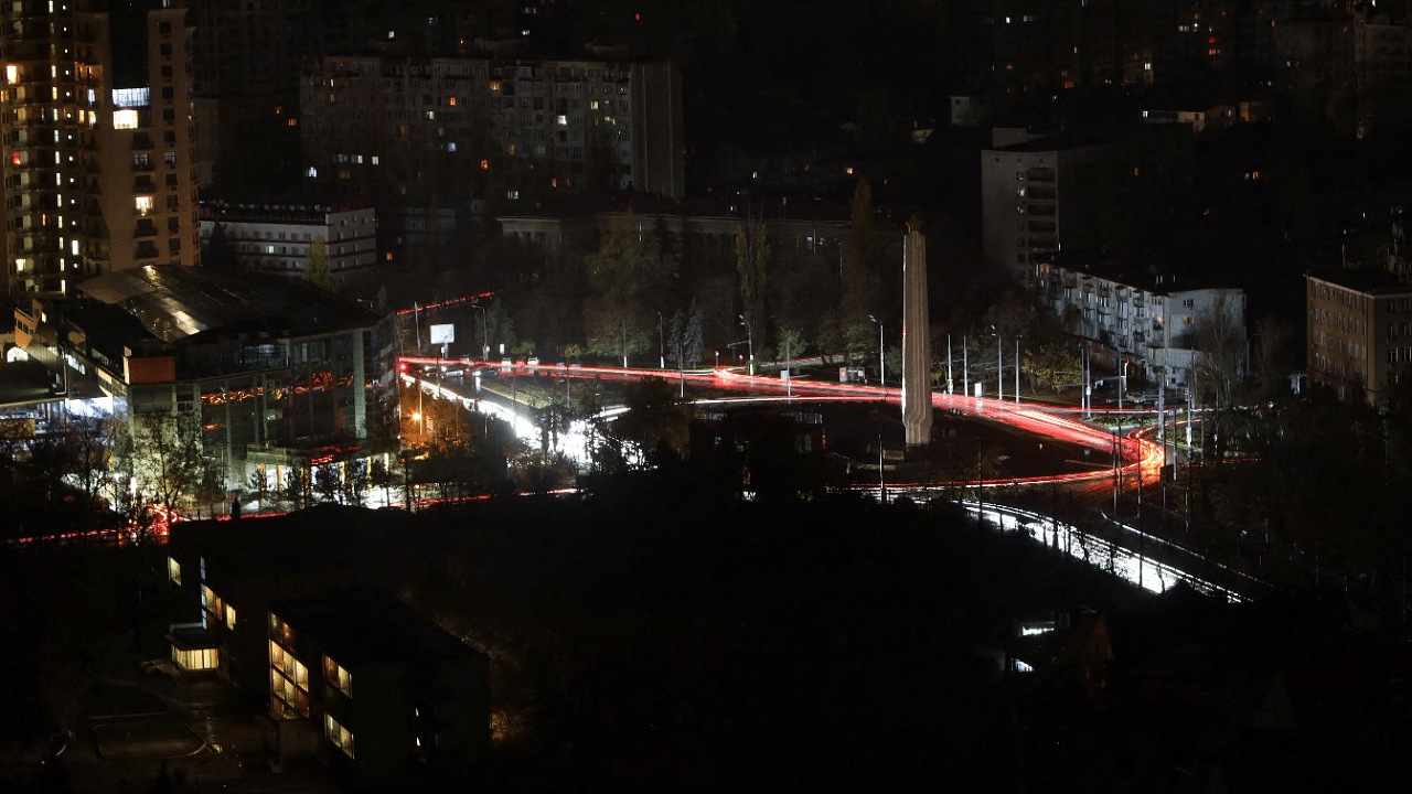 The strikes piled pressure on the Ukrainian grid, disrupting power supplies in southern and eastern regions. Credit: AFP Photo