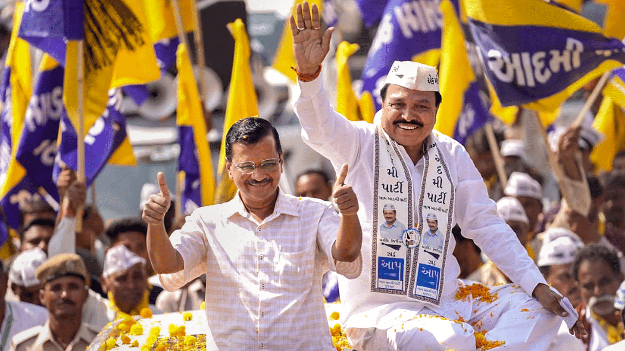 AAP election rally in Gujarat. Credit: PTI Photo