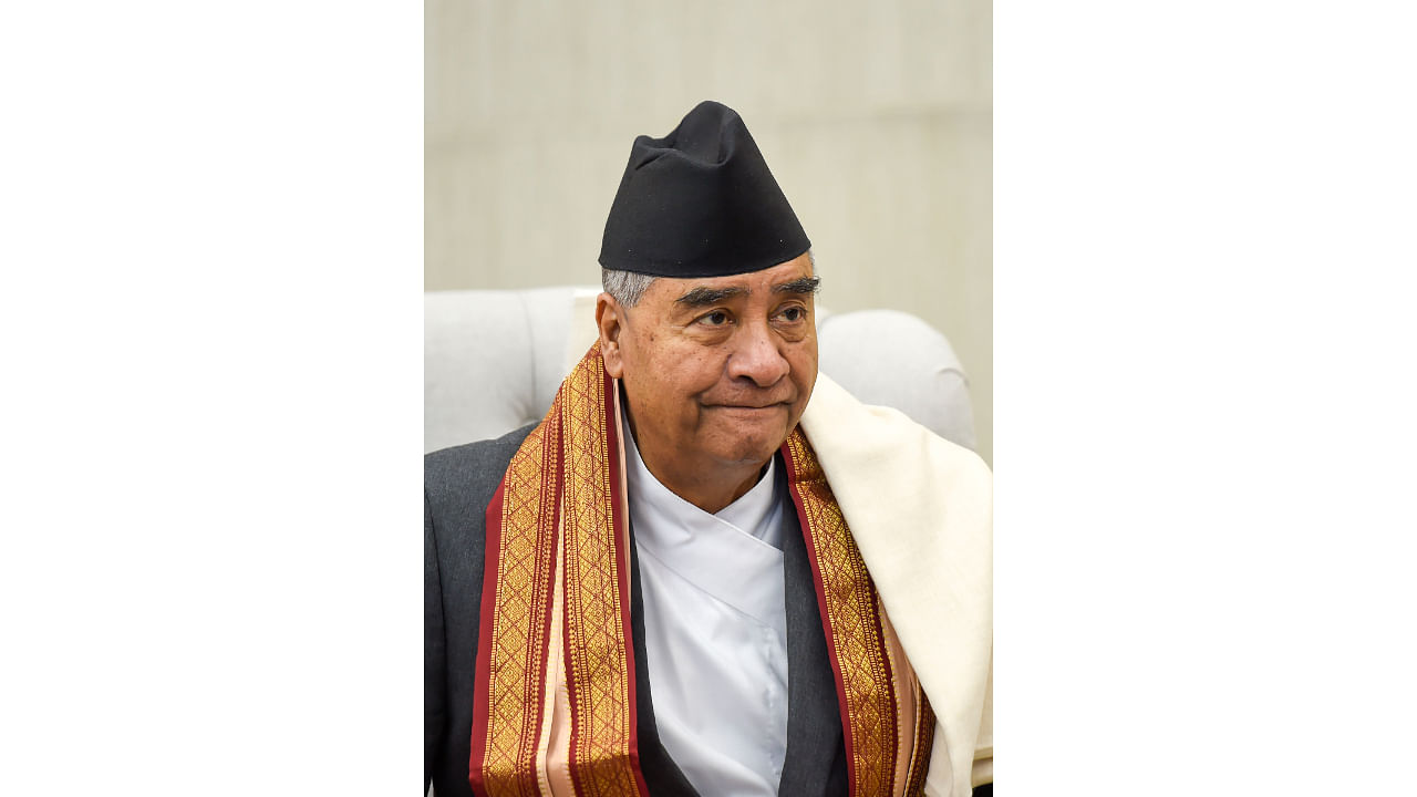 Nepal's Prime Minister Sher Bahadur Deuba. Credit: PTI Photo