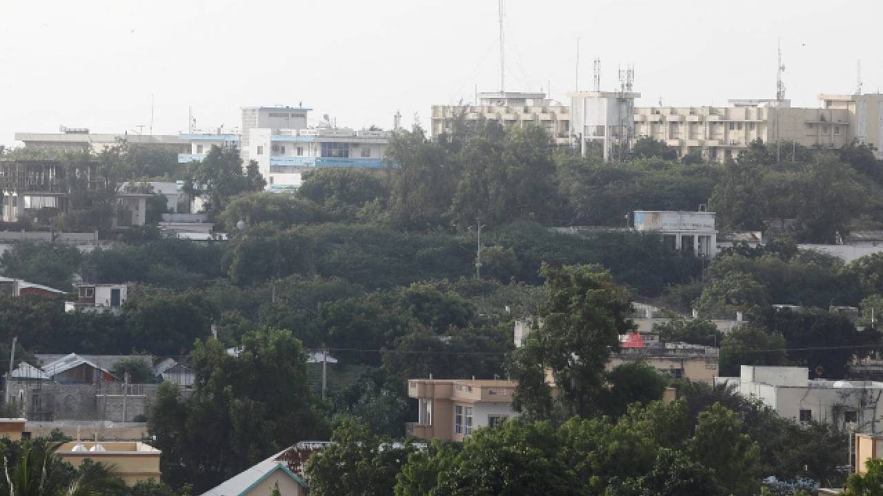 A general view shows a section of the Presidential Palace area where the Al Qaeda-linked al Shabaab Islamist militants attacked Villa Rose hotel. Credit: Reuters Photo