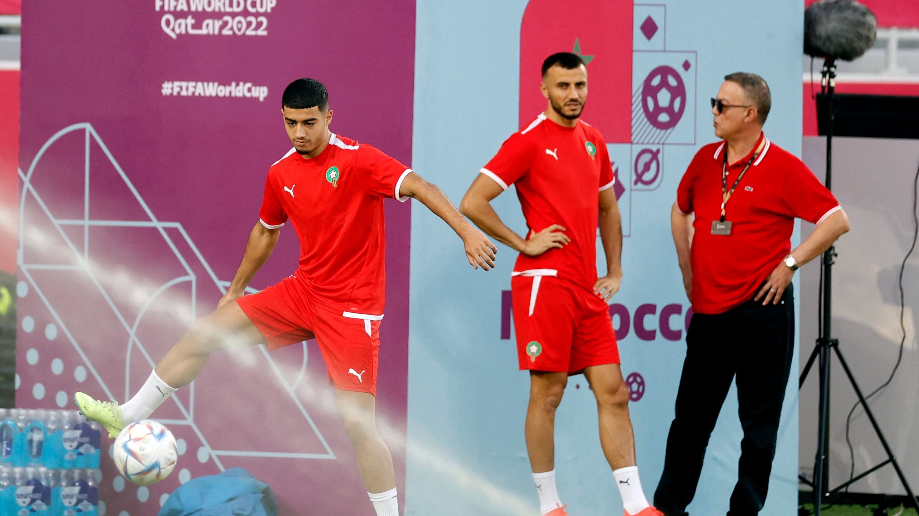 Morocco players have been allowed to bring their families to the tournament and after the 2-0 win over Belgium on Sunday. Credit: AFP Photo