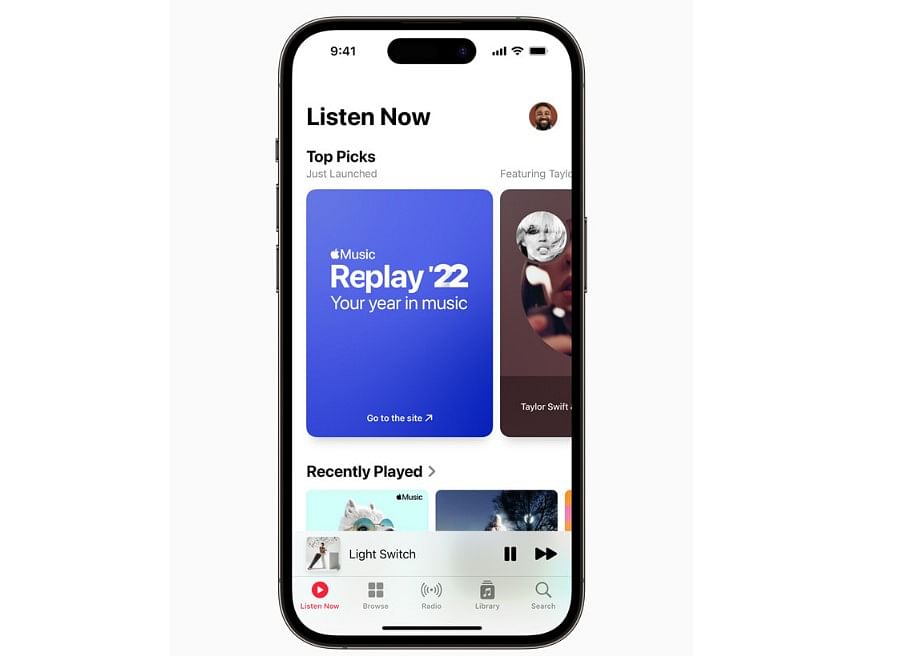 Apple brings new Replay 2022 feature to the Music app. Credit: Apple