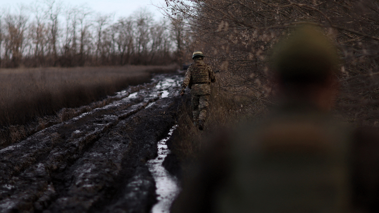 The Ukrainian Army live and fight in the winter in Southern Donbas. Credit: Reuters Photo
