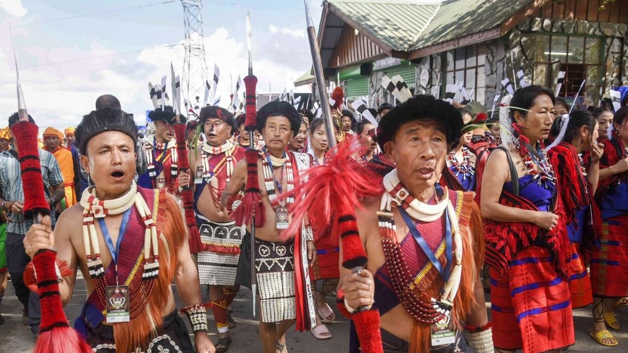 The 10-day-long festival began on the day Nagaland celebrated its 60th Statehood Day on Thursday. Credit: PTI Photo