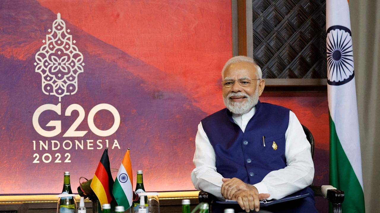 Prime Minister Narendra Modi at the G20 Summit in Indonesia, November 16, 2022. Credit: AFP Photo