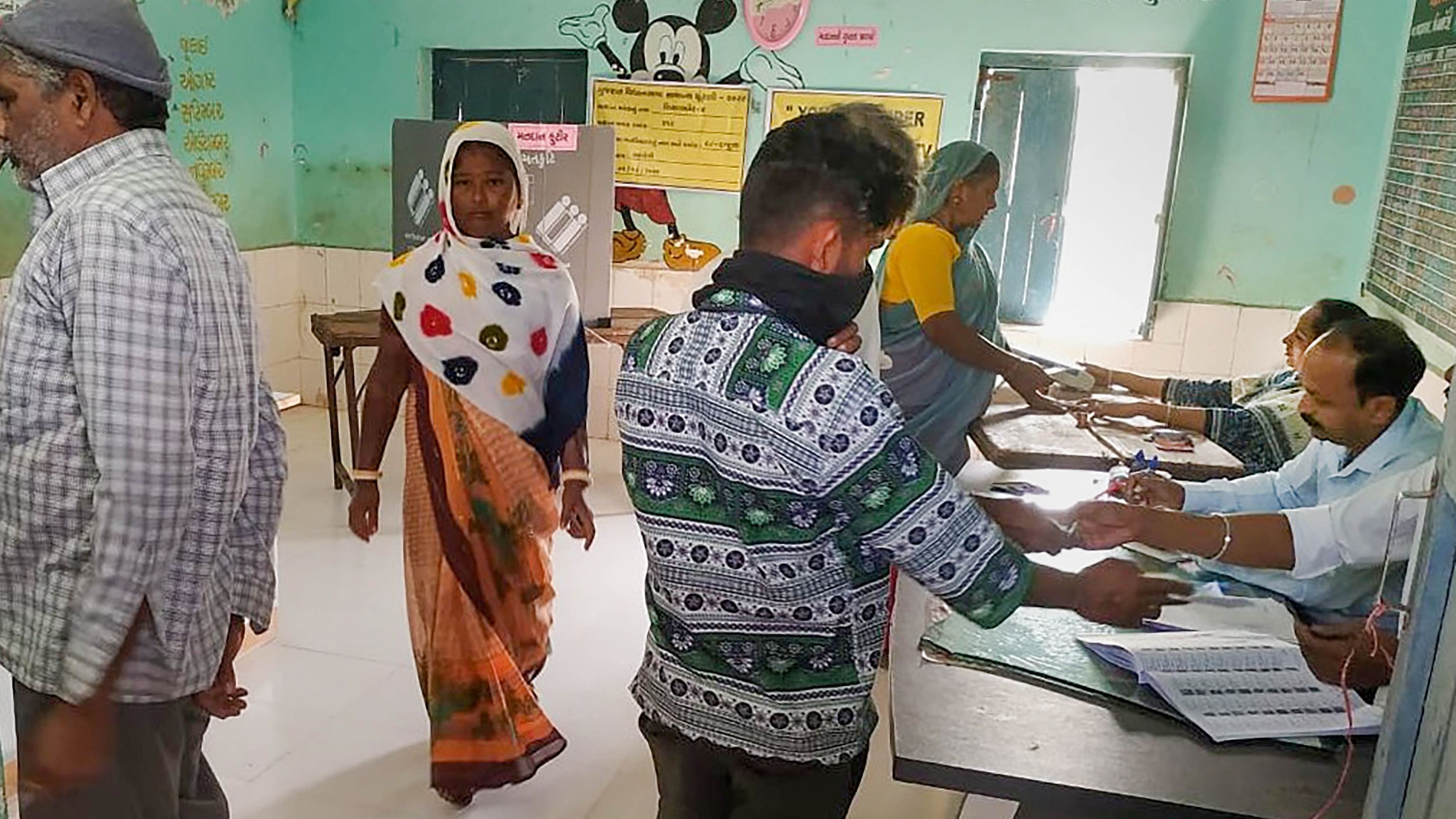 Polling for the first phase, in which the electoral fate of 788 candidates was locked in Electronic Voting Machines (EVMs), was held on Thursday. Credit: PTI Photo
