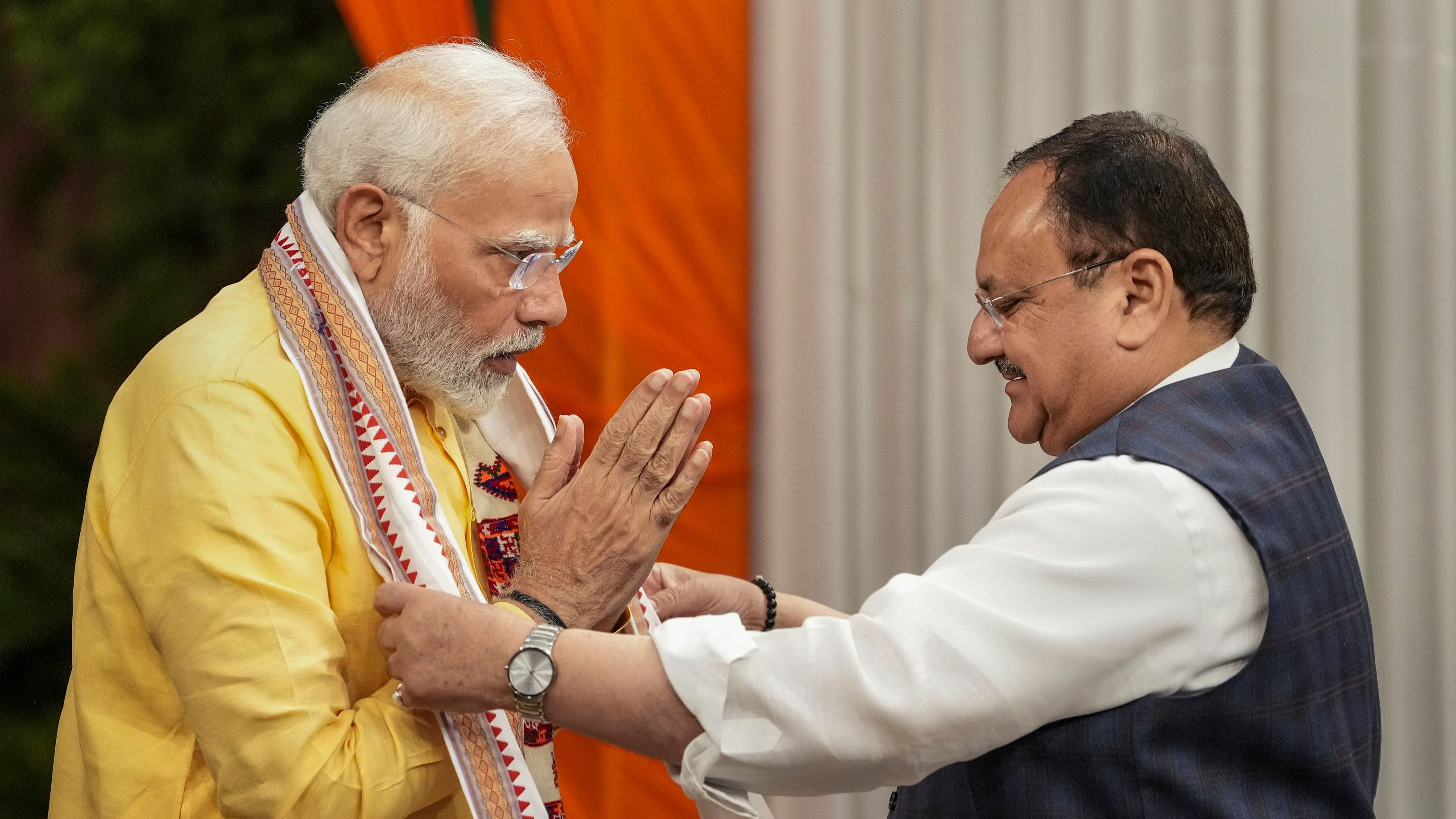Nadda has infused new zeal and energy in the BJP with his leadership qualities, Modi said. Credit: PTI File Photo