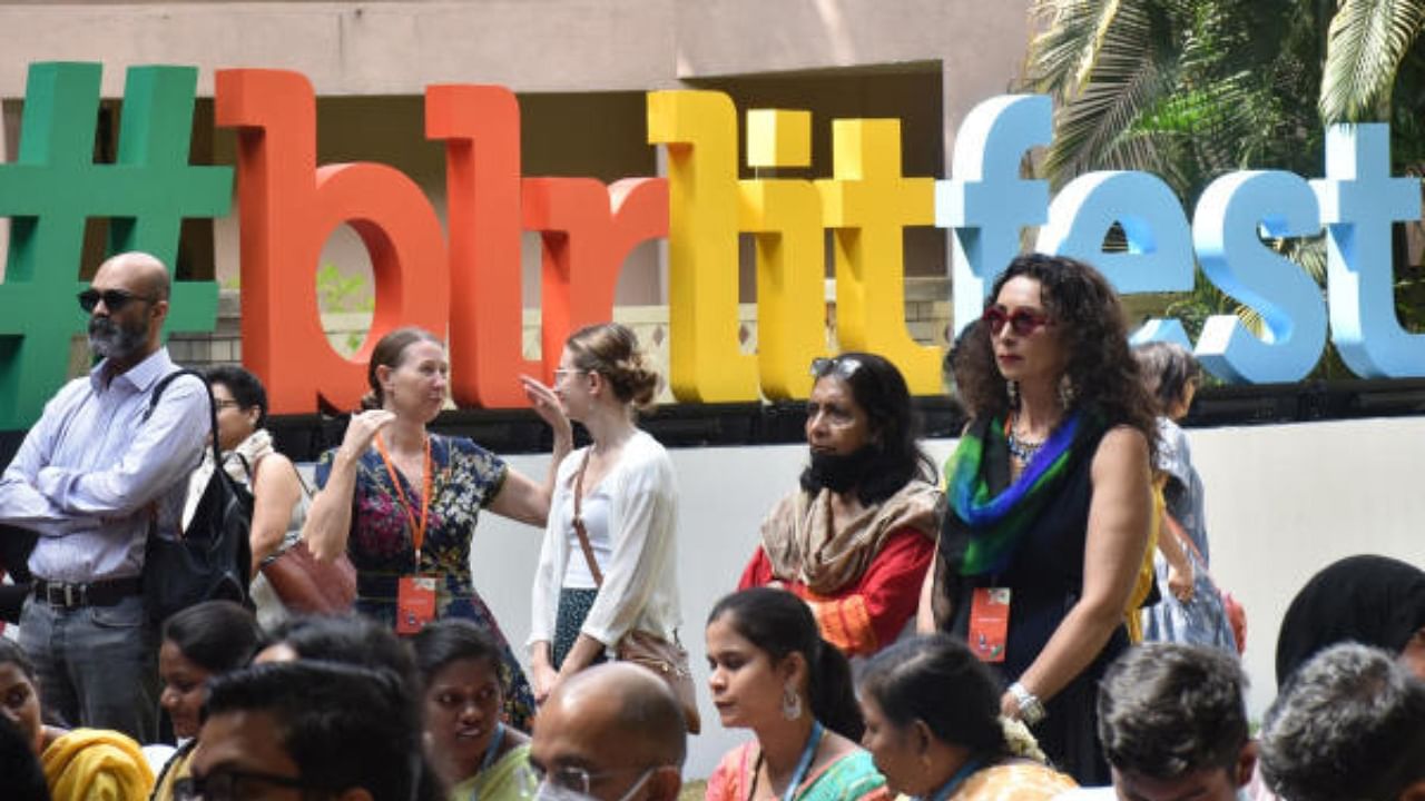 Spectators at the Bangalore literature Festival. Credit: DH Photo